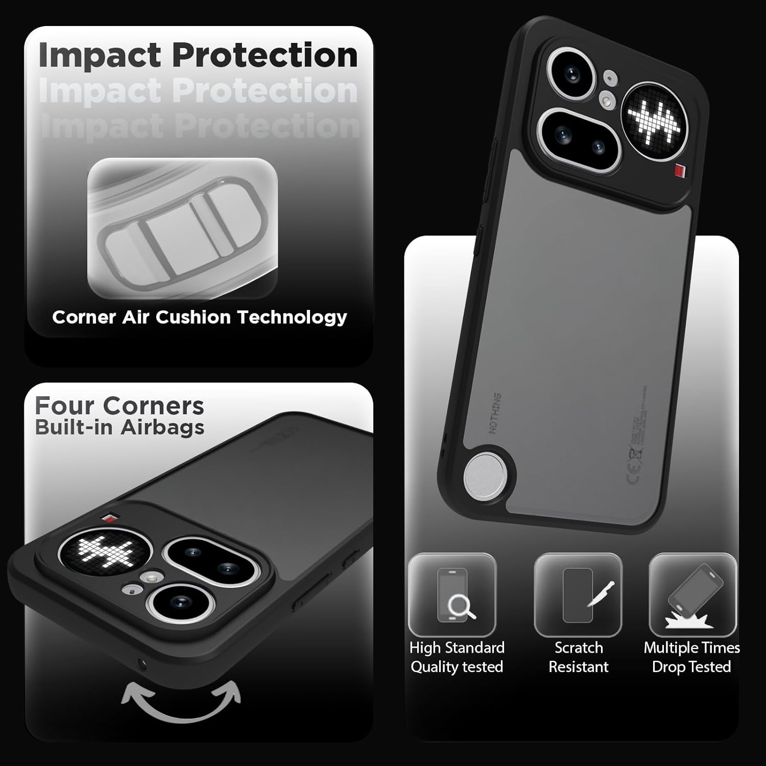 Nothing Phone 4a Pro 5G Back Cover Case | Sleek Hybrid - Matte Black