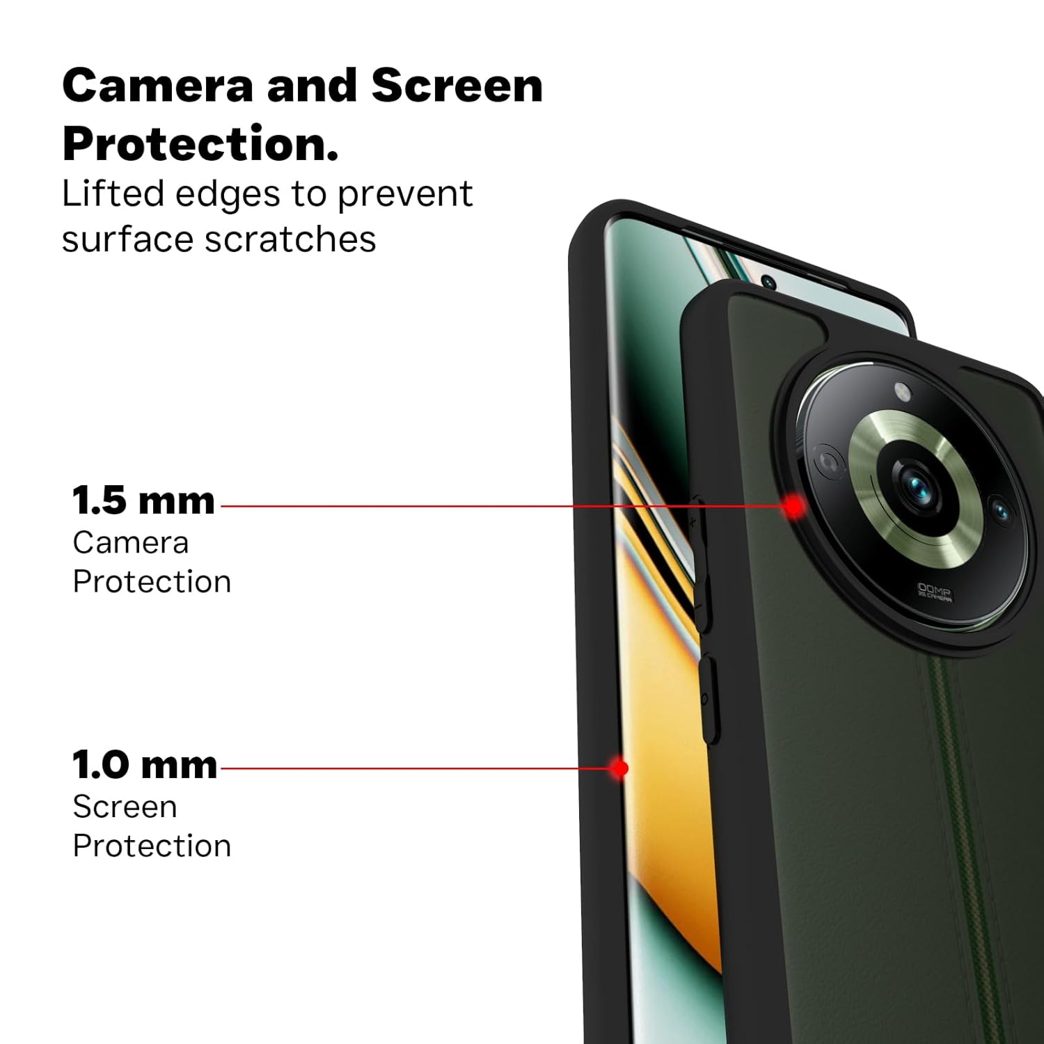 Realme 11 Pro / 11 Pro Plus / Narzo 60 Pro 5G Back Cover Case | Sleek Hybrid - Matte Black
