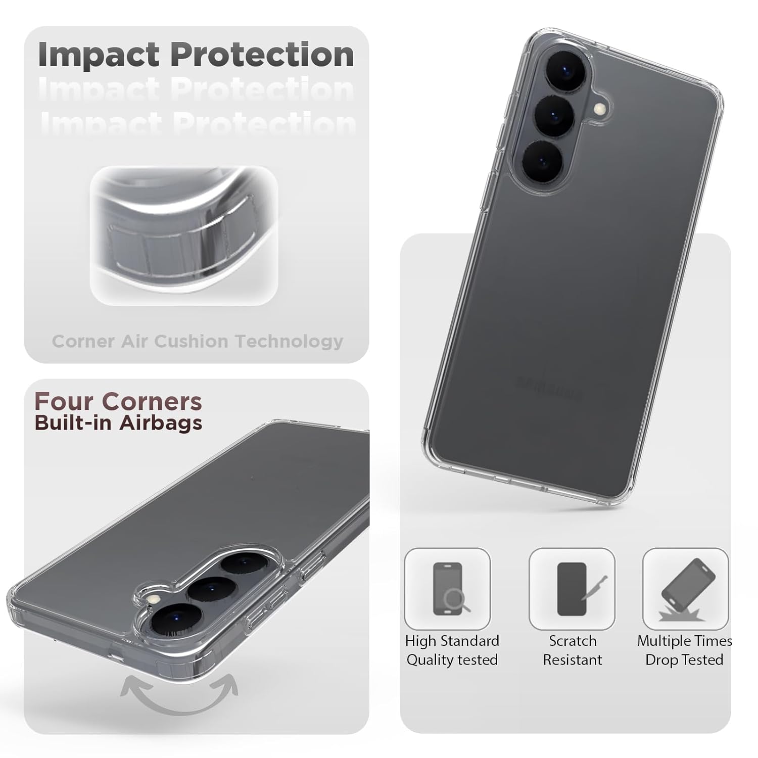 Samsung Galaxy S26 Plus Back Cover Case | Clear Hybrid - Clear
