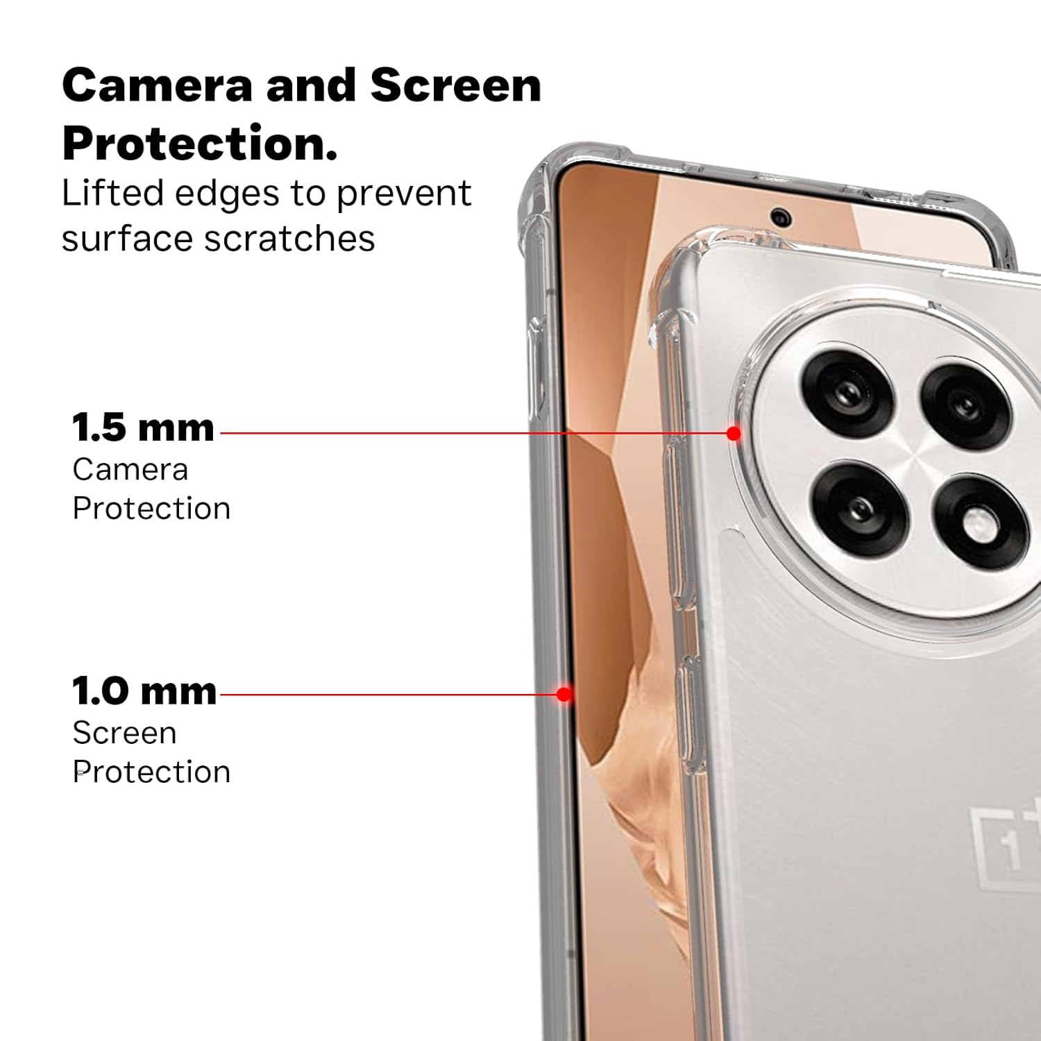 OnePlus 13R 5G Back Cover Case | Clear Hybrid - Clear