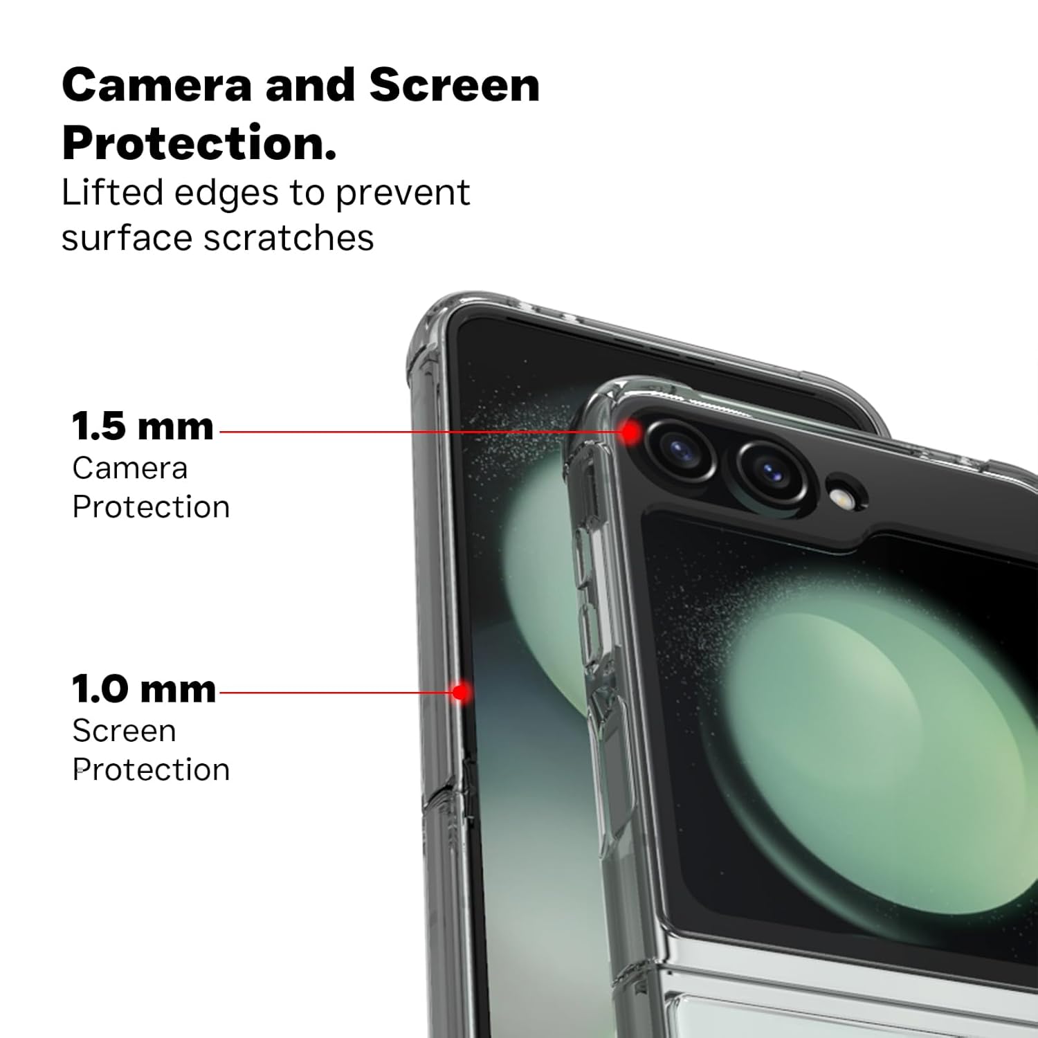 Samsung Galaxy Z Flip 6 / Z Flip 7 FE Back Cover Case | Clear Hybrid - Clear Transparent