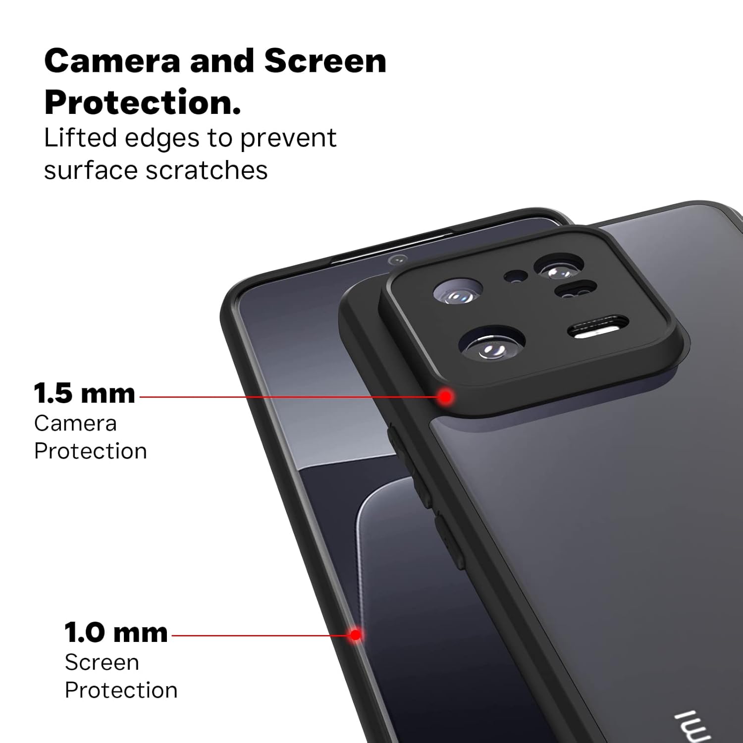 Xiaomi 13 Pro Back Cover Case | Sleek Hybrid - Matte Black