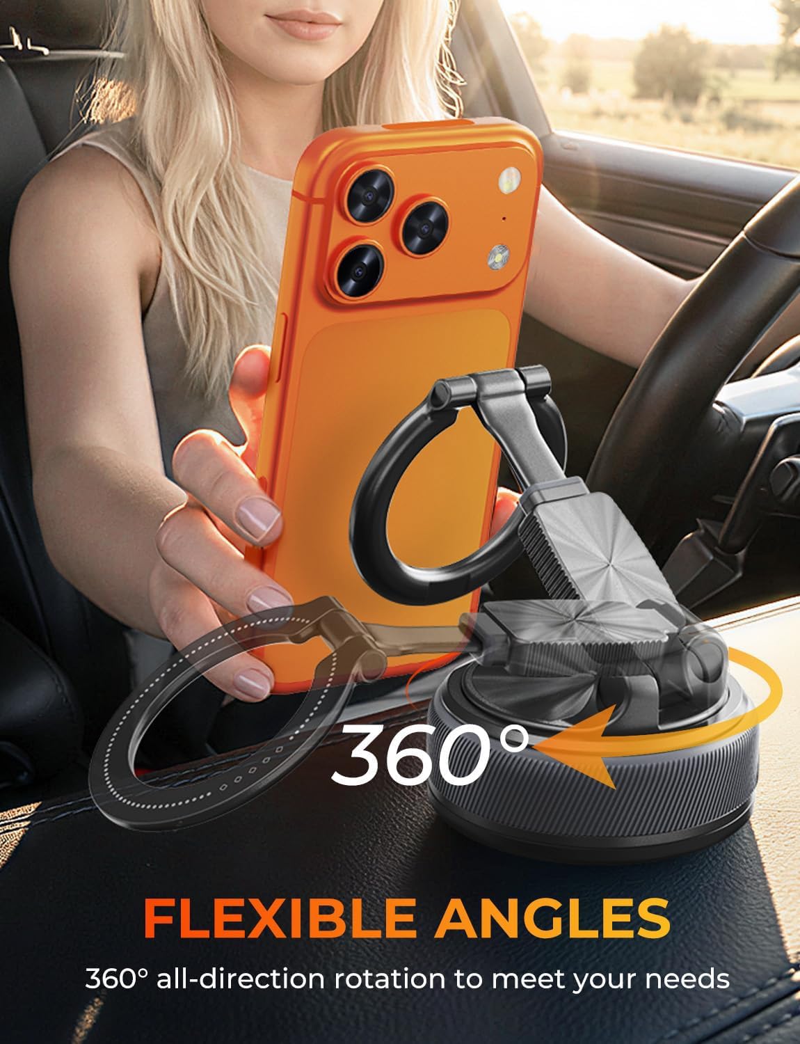Magnetic Phone Mount Detachable | Black