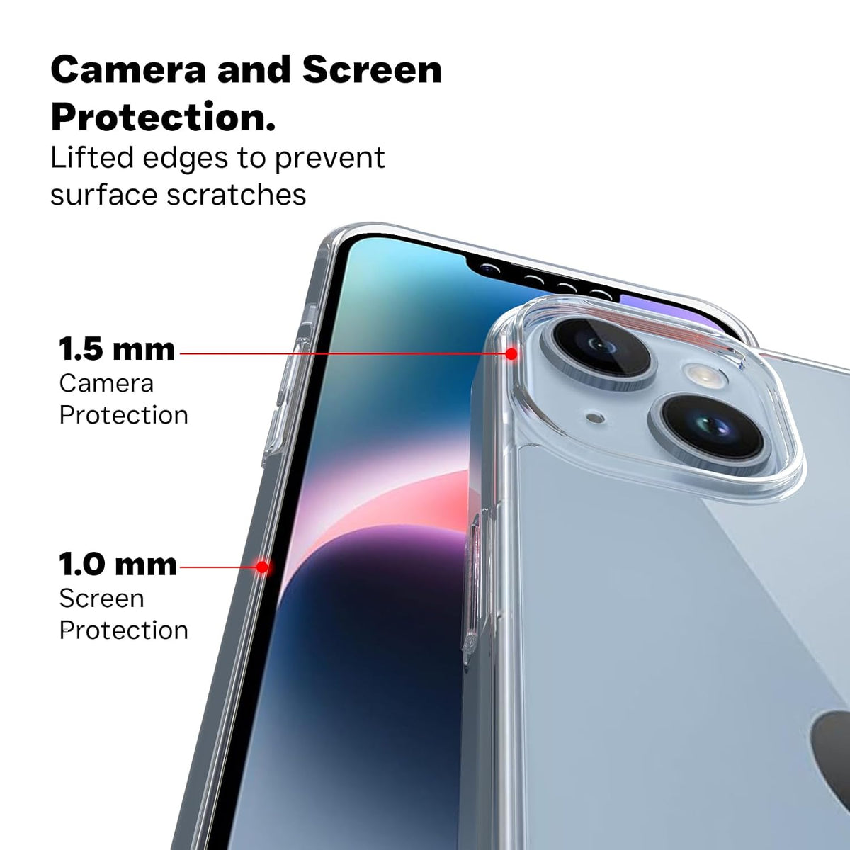 iPhone 14 Plus Back Cover Case | Clear Hybrid - Clear