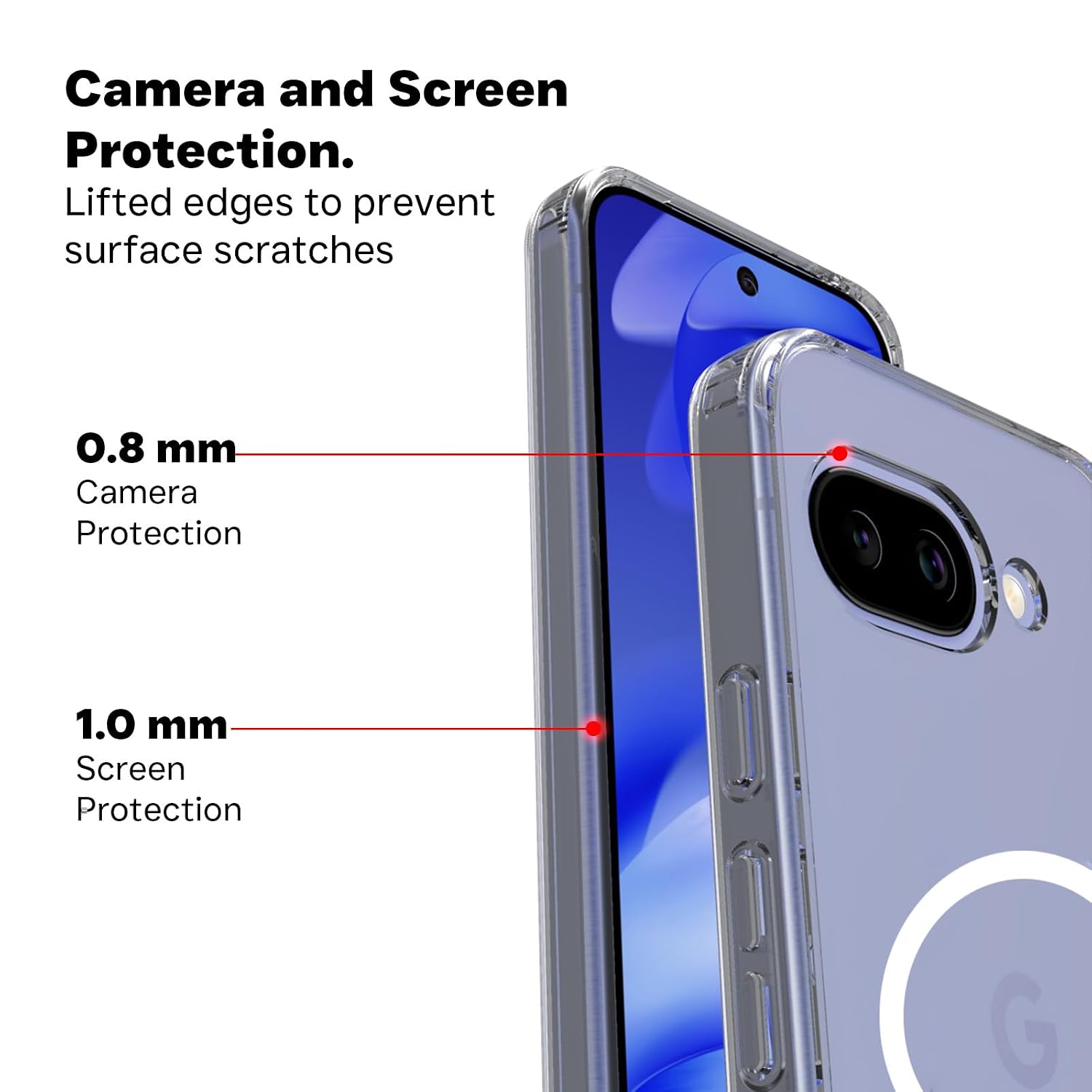 Google Pixel 9a Back Cover Case | Clear Hybrid - Clear Magnetic