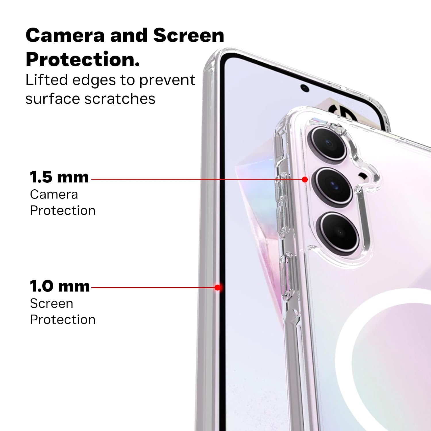 Samsung Galaxy A35 Back Cover Case | Clear Hybrid - Clear Magnetic