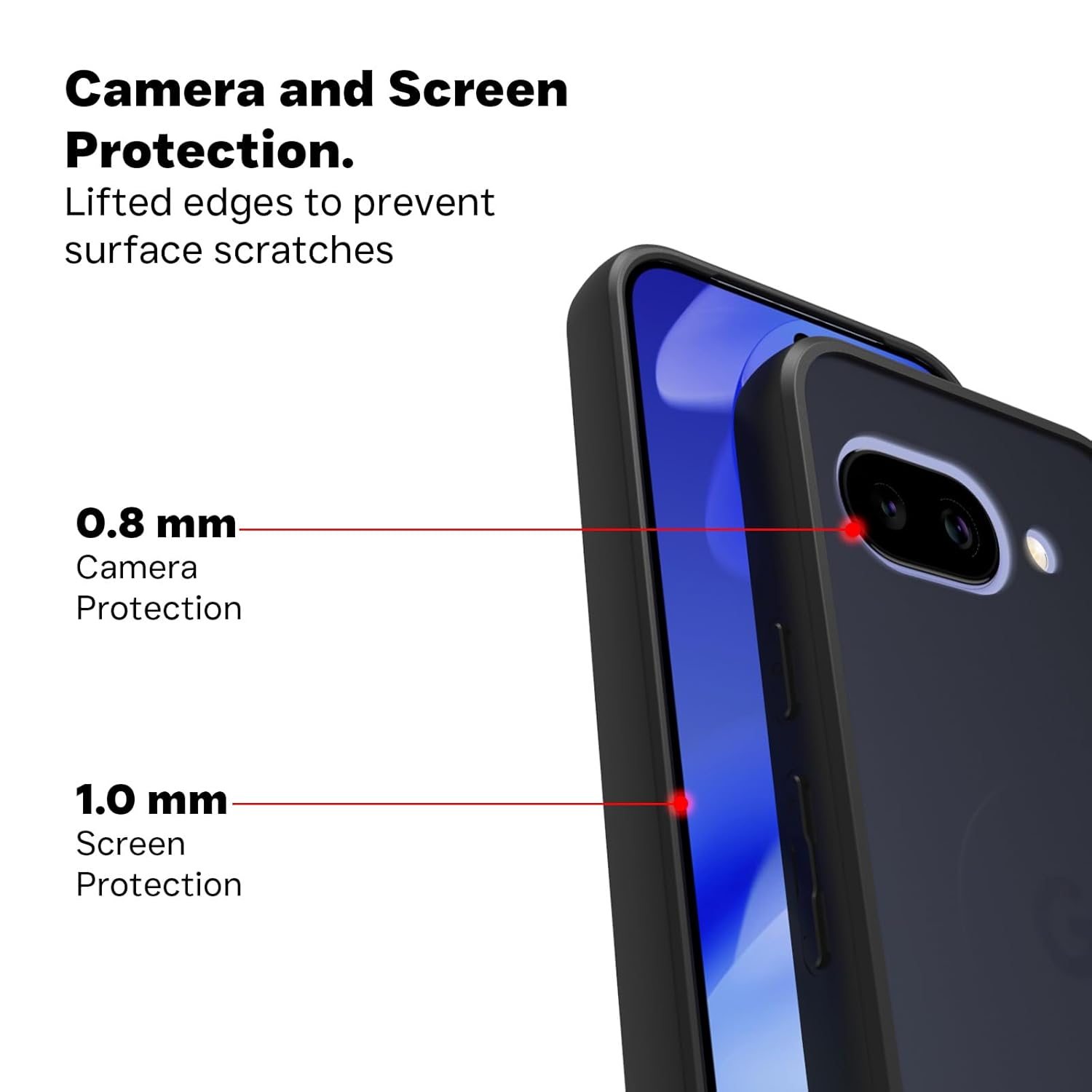 Google Pixel 9a Back Cover Case | Sleek Hybrid - Matte Black