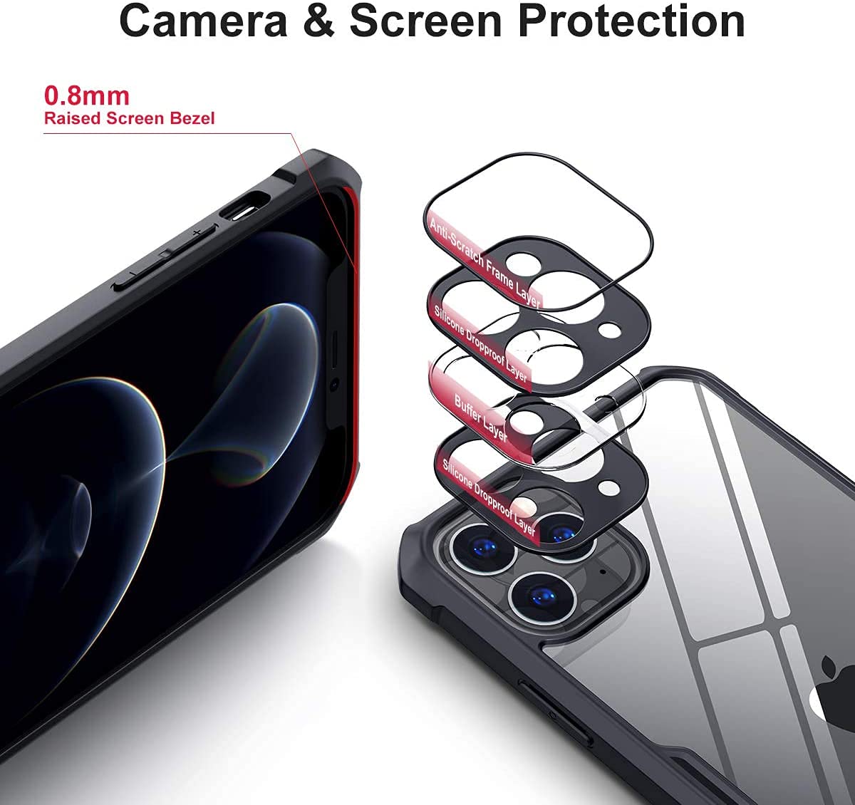 iPhone 12 Pro Back Cover Case |  Xundd  - Black