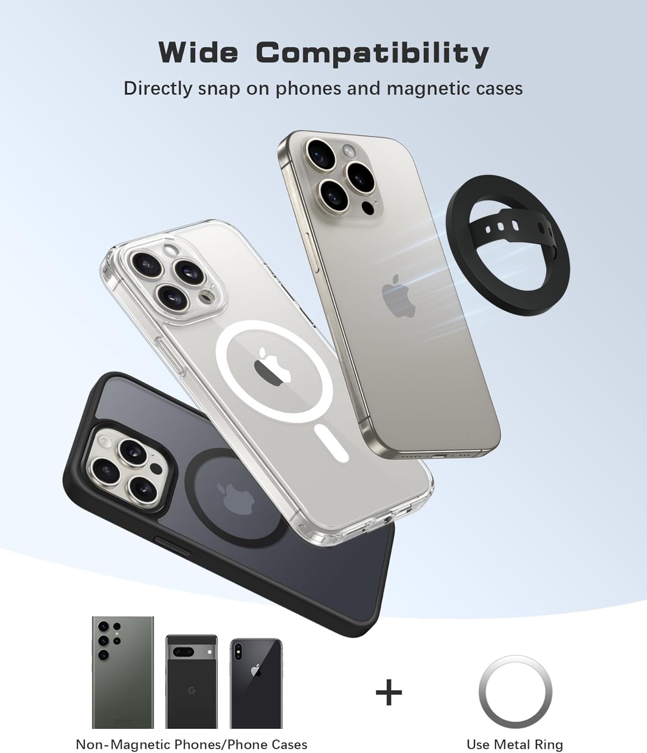 Magnetic Phone Grip | Silicone Finger Loop - Silcy Black