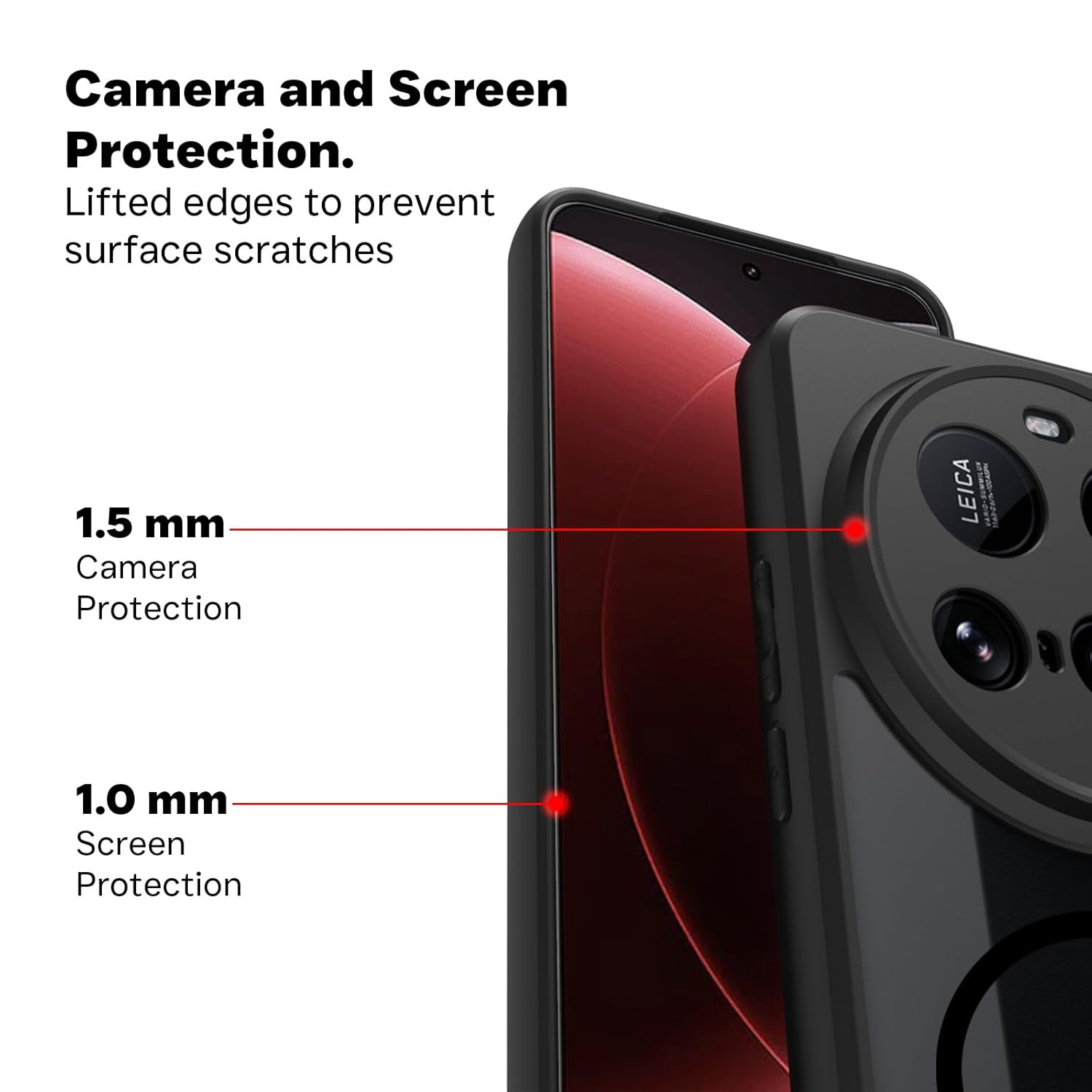 Xiaomi 15 Ultra Back Cover Case | Sleek Hybrid - Matte Black Magnetic