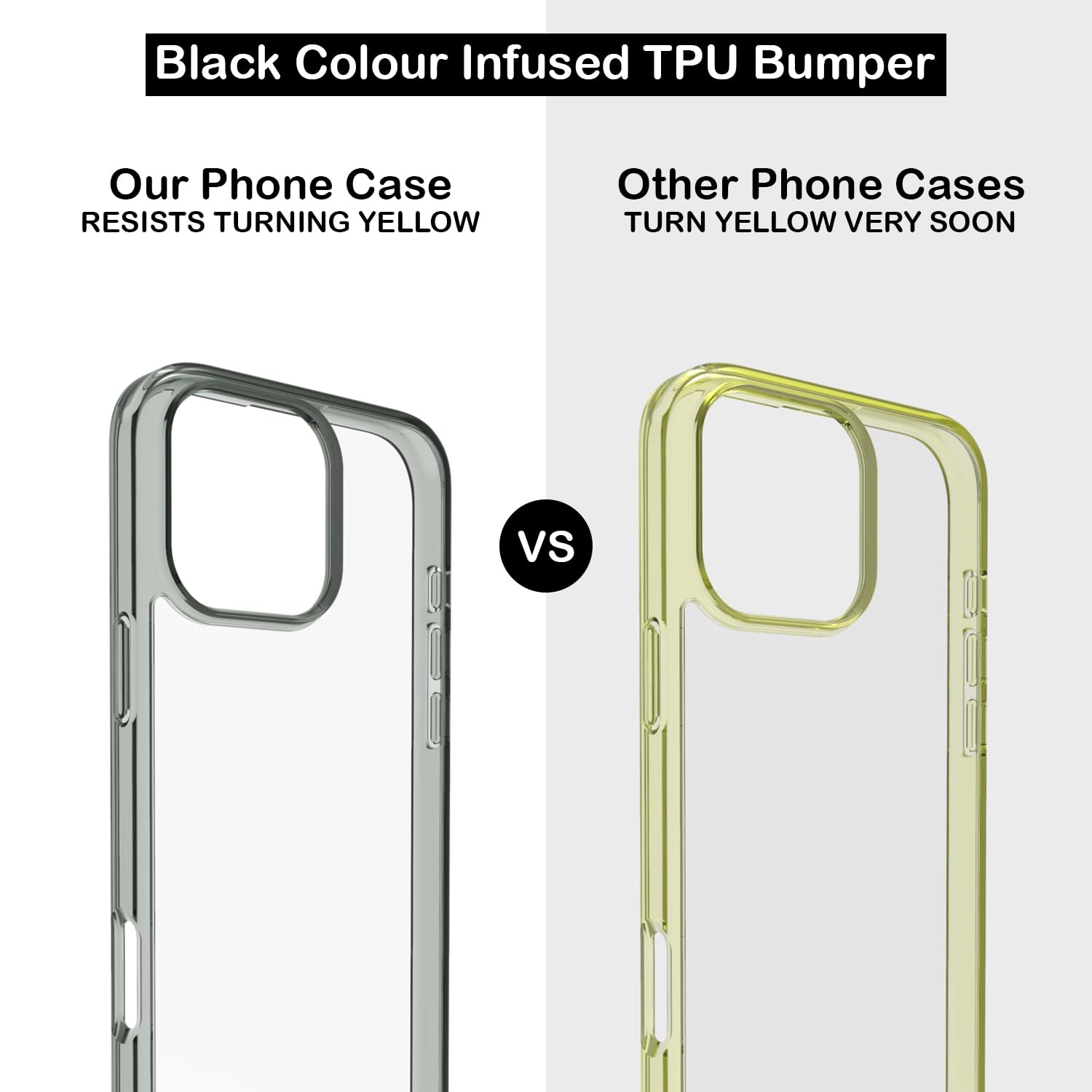 Motorola Edge 50 Fusion Back Cover Case | Sleek Hybrid - Clear Black Magnetic