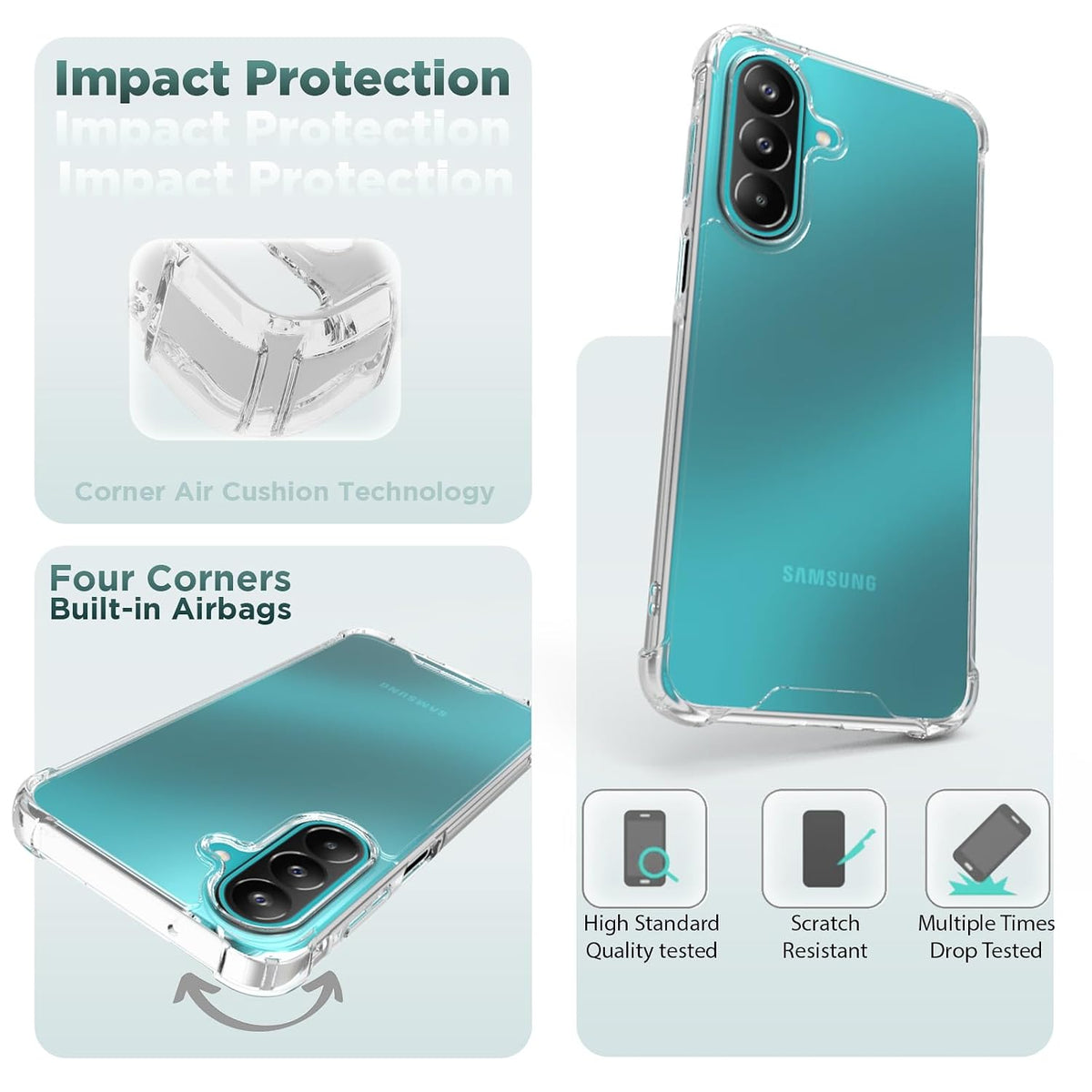 Samsung Galaxy F70 Pro Back Cover Case | Clear Hybrid - Clear
