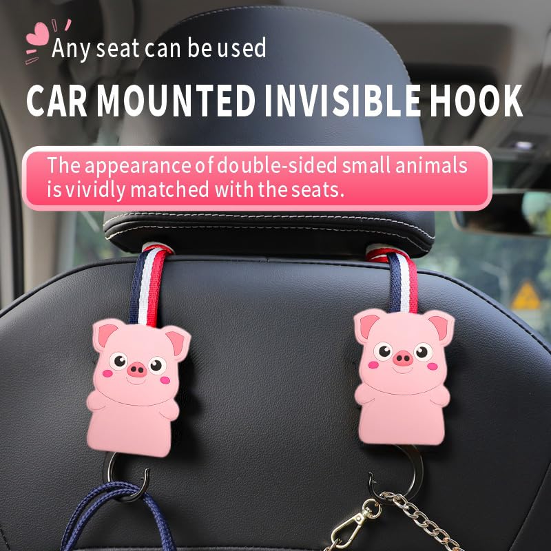 Car Headrest Hooks | Universal Back Seat Hanger for Bags & Accessories - Pack of 2
