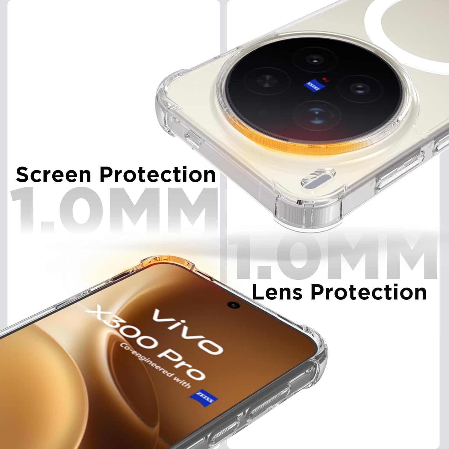 Vivo X300 Pro 5G Back Cover Case | Clear Hybrid - Clear Smoke Magnetic
