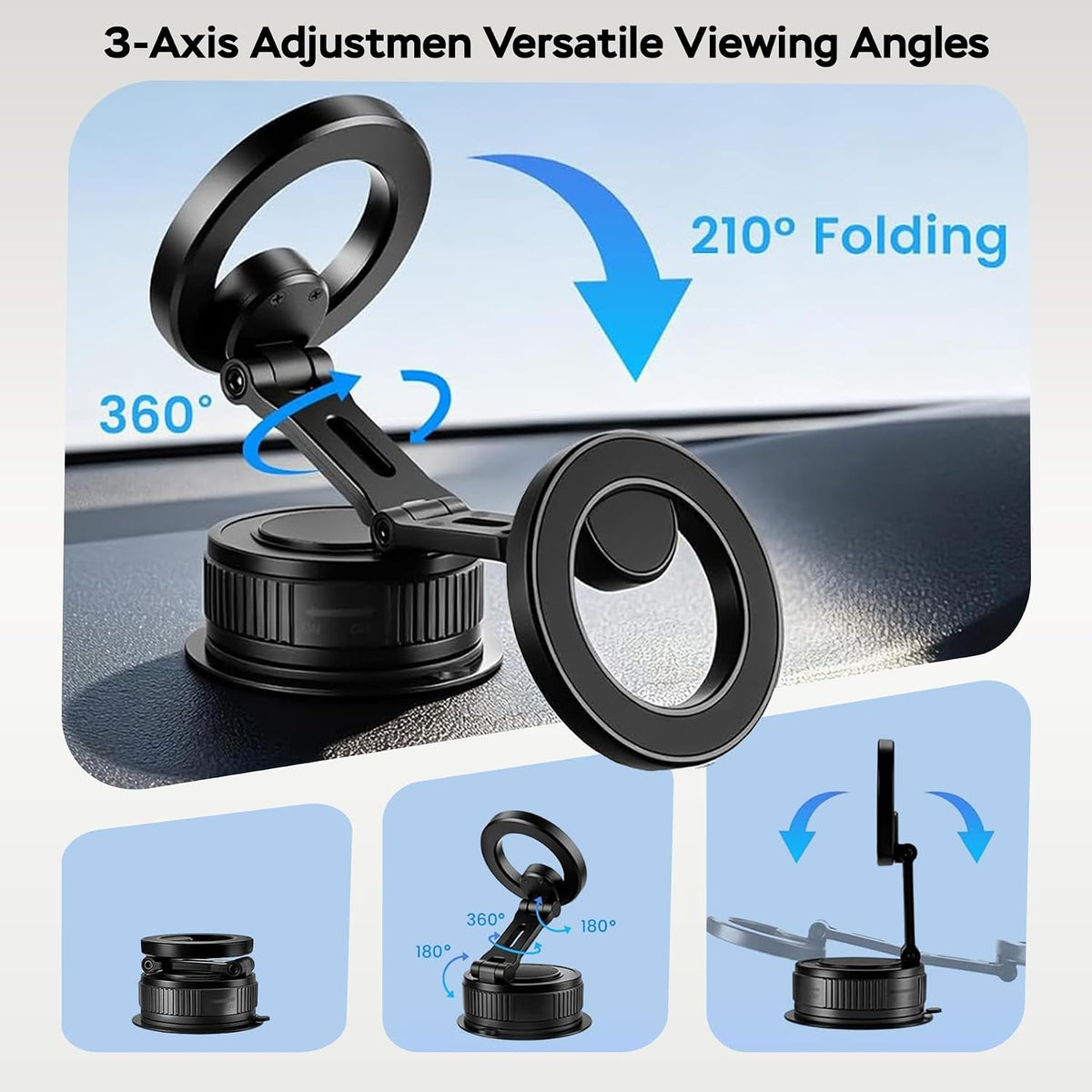 Magnetic Phone Mount | AstroNova- Black Grey