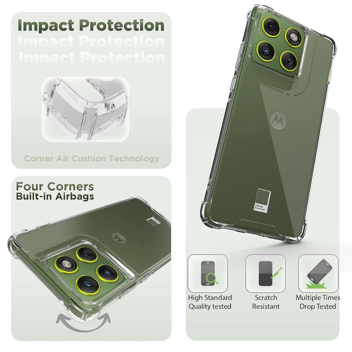 Motorola Edge 70 5G Back Cover Case | Clear Hybrid - Clear Smoke