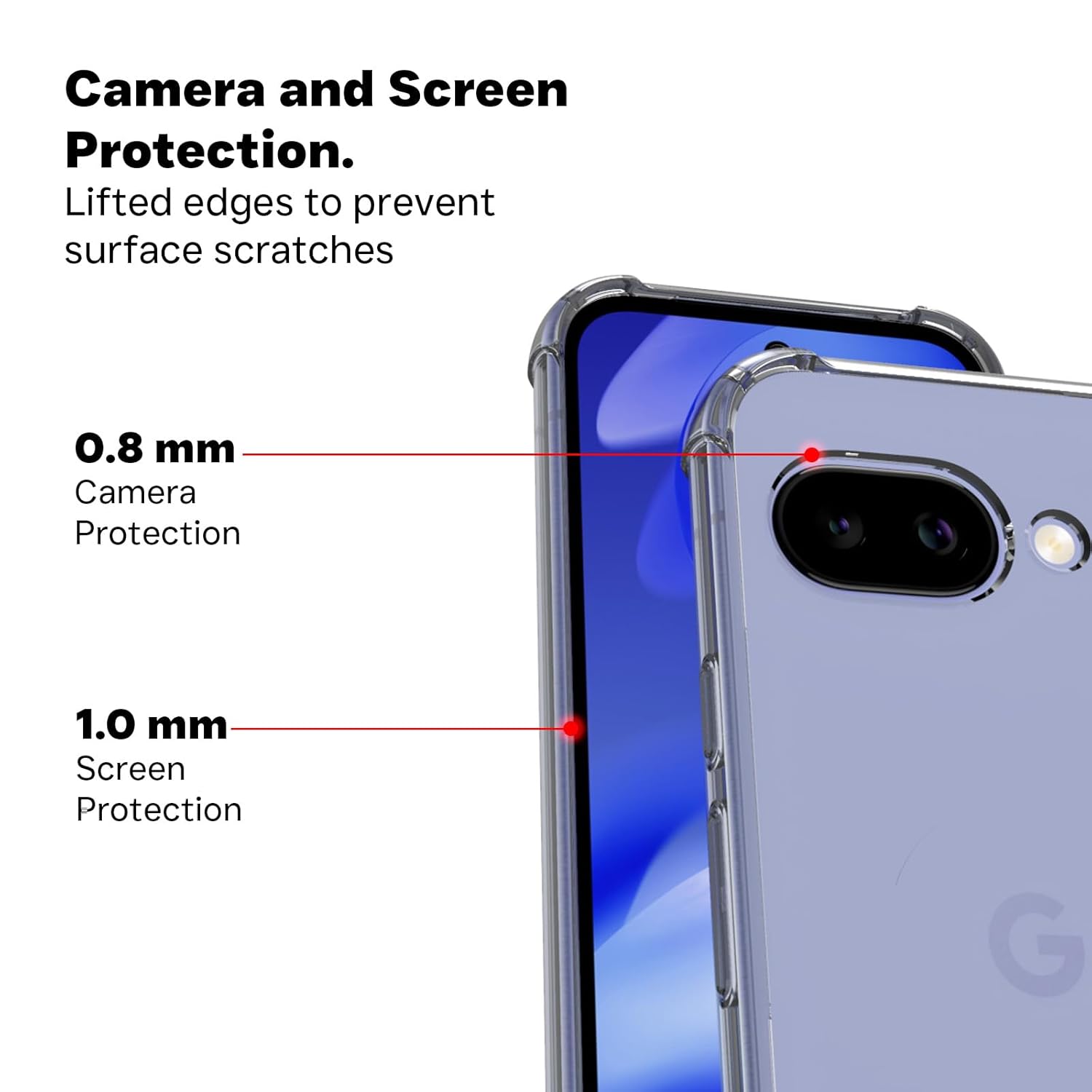 Google Pixel 9a Back Cover Case | Clear Hybrid - Clear