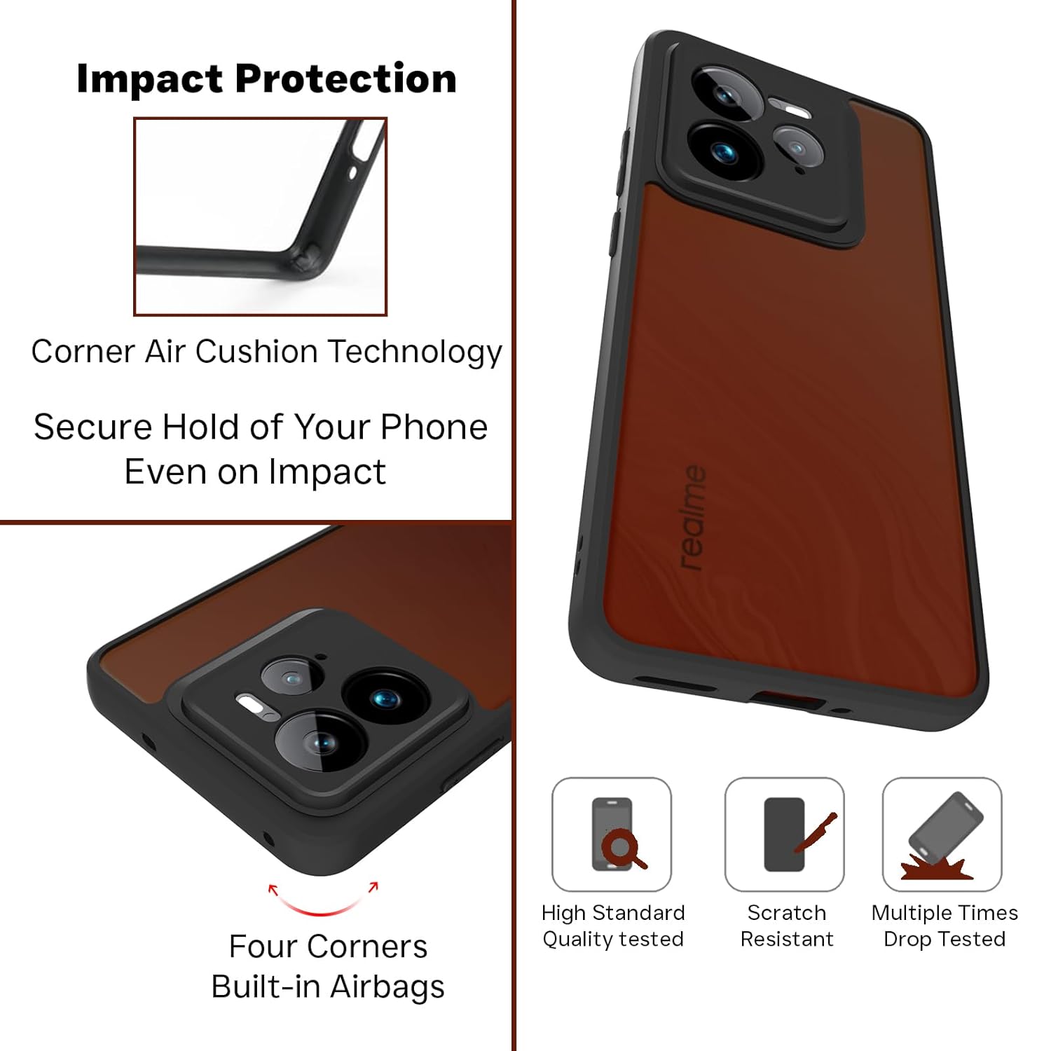 Realme GT 7 Pro / GT7 Pro 5G Back Cover Case | Sleek Hybrid - Matte Black