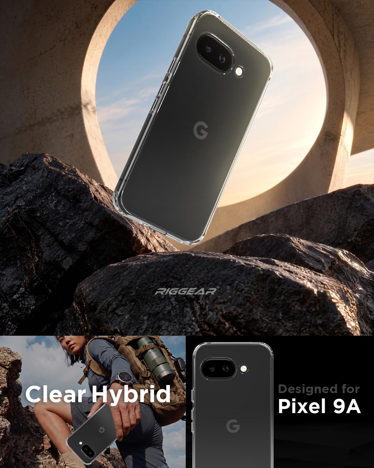 Google Pixel 9a Back Cover Case | Clear Hybrid - Clear