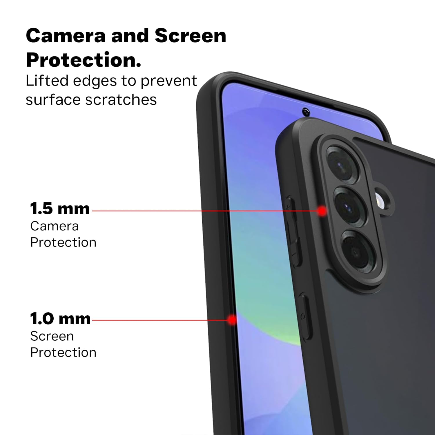 Samsung Galaxy A36 5G Back Cover Case | Sleek Hybrid - Matte Black