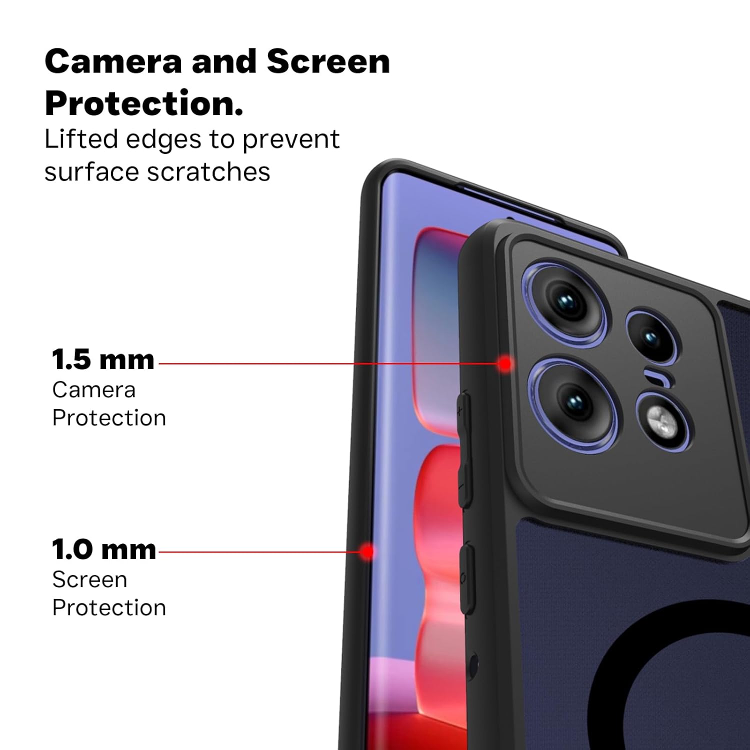 Motorola Moto Edge 50 Pro 5G Back Cover Case | Sleek Hybrid - Matte Black Magnetic