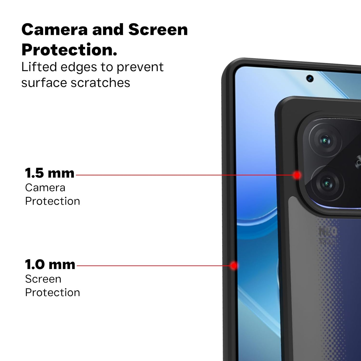 iQOO Neo 10R 5G Back Cover Case | Sleek Hybrid - Matte Black