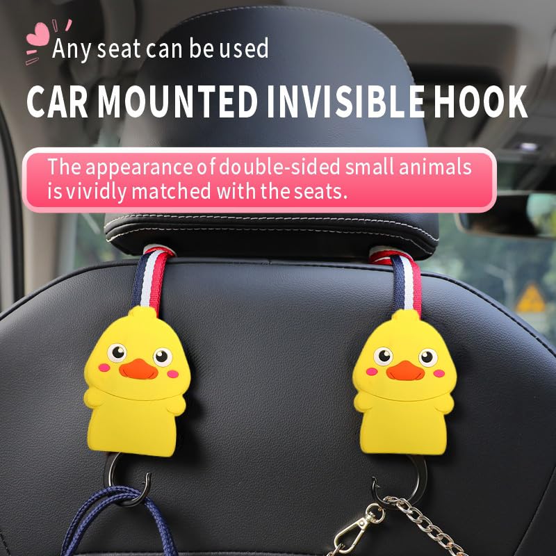 Car Headrest Hooks | Universal Back Seat Hanger for Bags & Accessories - Pack of 2