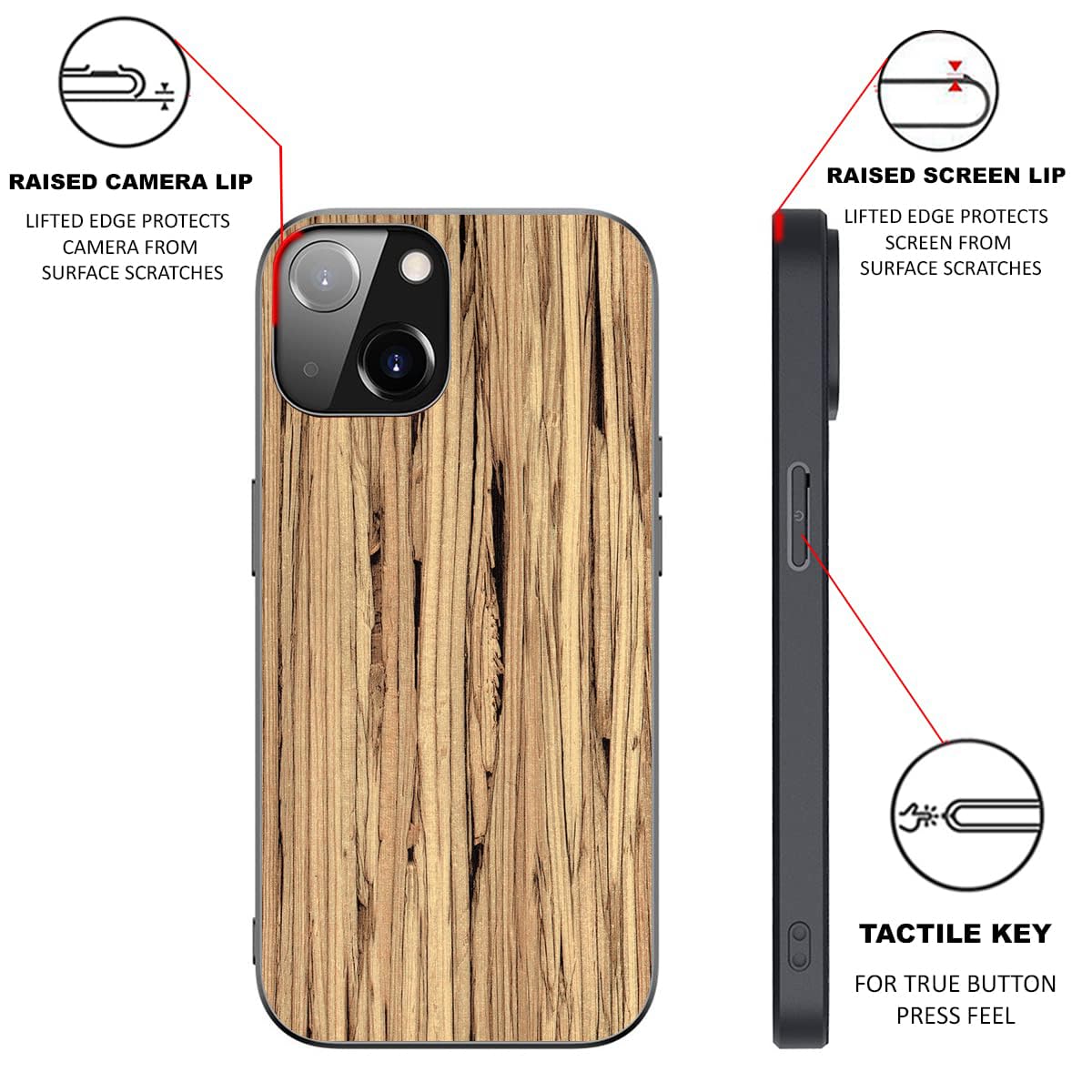 iPhone 14 Plus Back Cover Case | Sleek - Bamboo