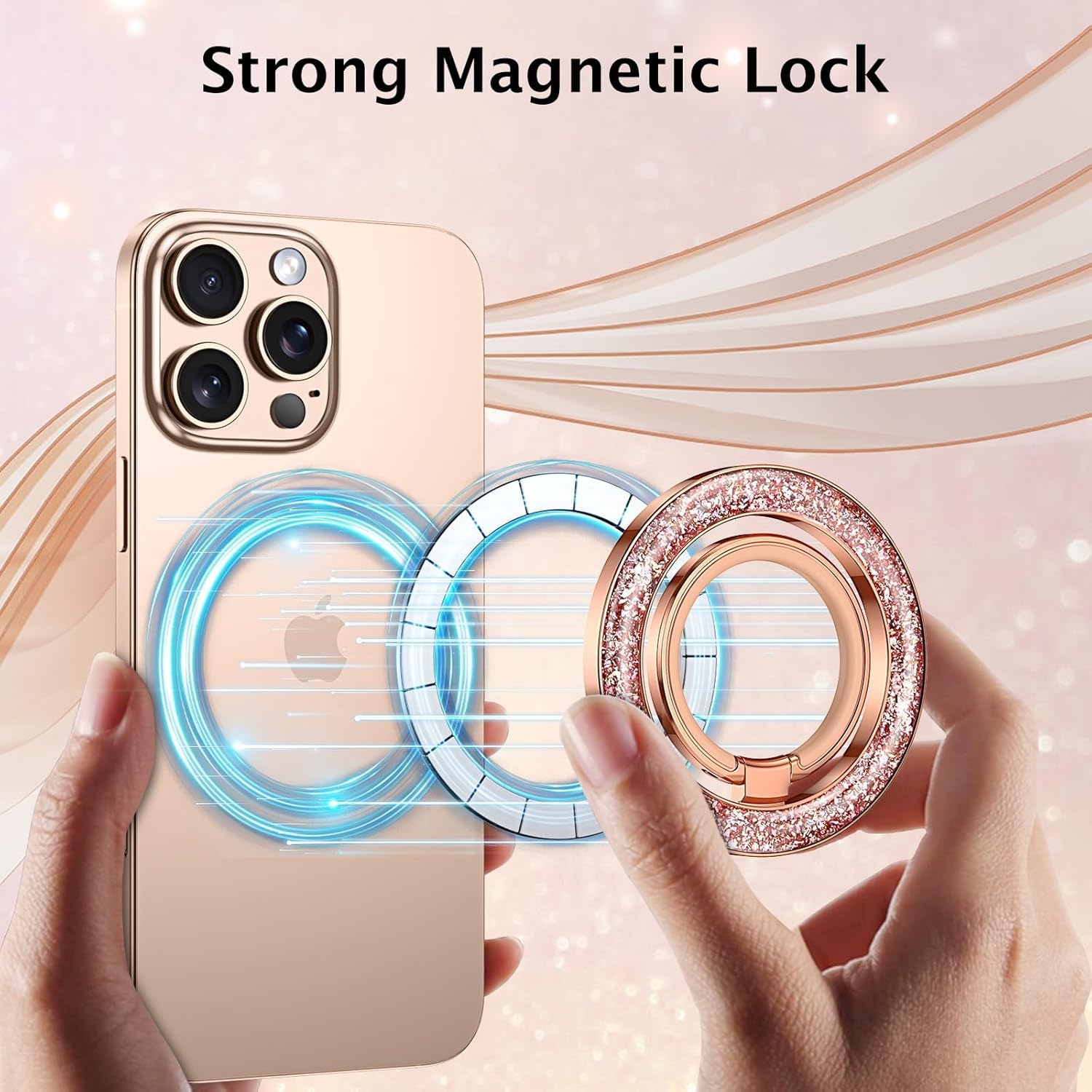 MagSafe Phone Grip & Stand | Ring Holder - Eternal Rose Gold