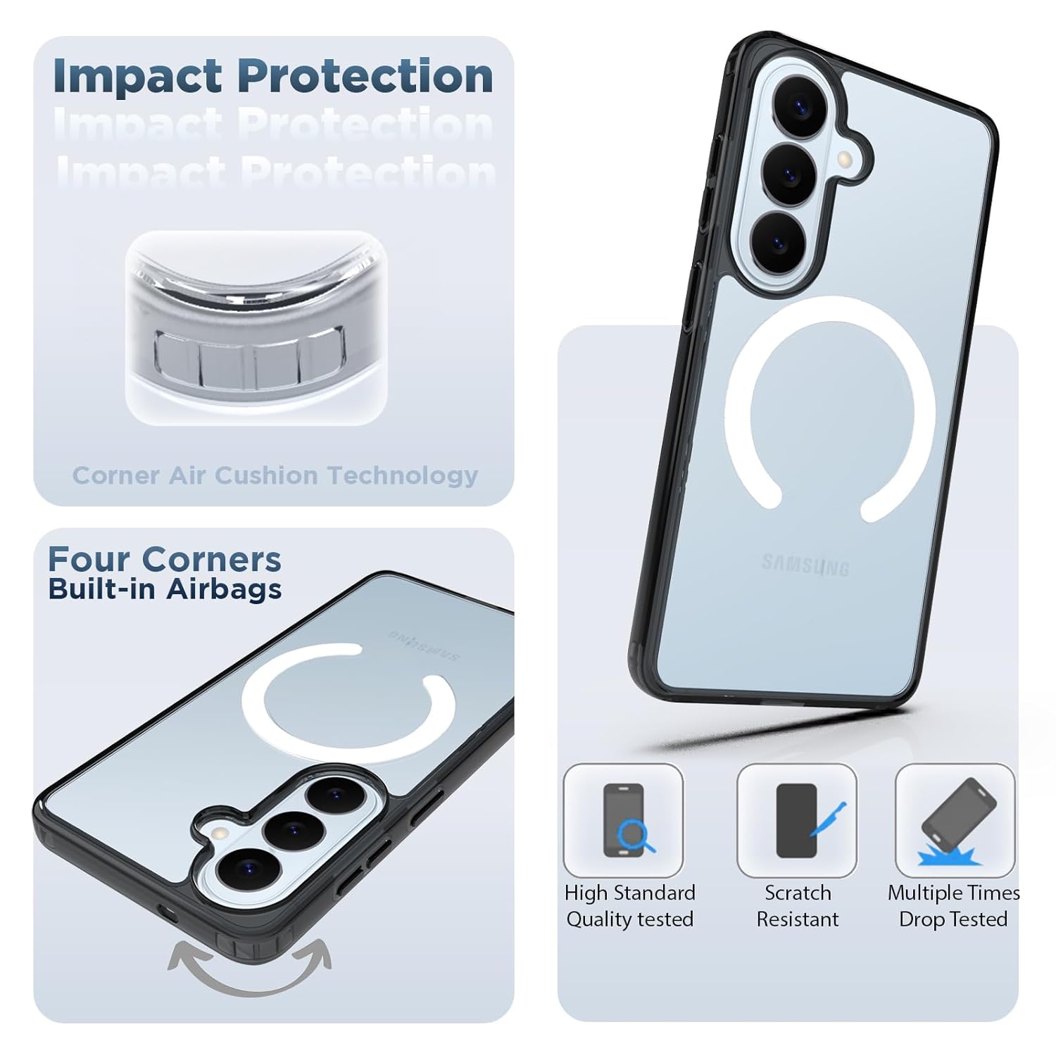 Samsung Galaxy S26 Back Cover Case | Clear Hybrid - Clear