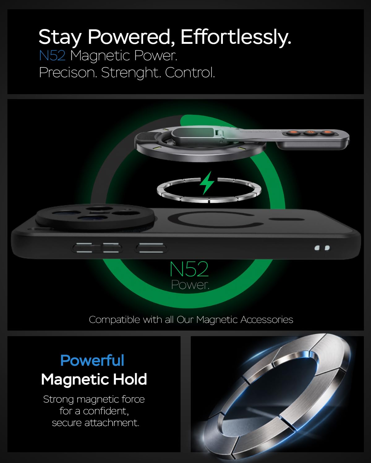 Vivo X300 5G Back Cover Case | Sleek Hybrid - Matte Black Magnetic