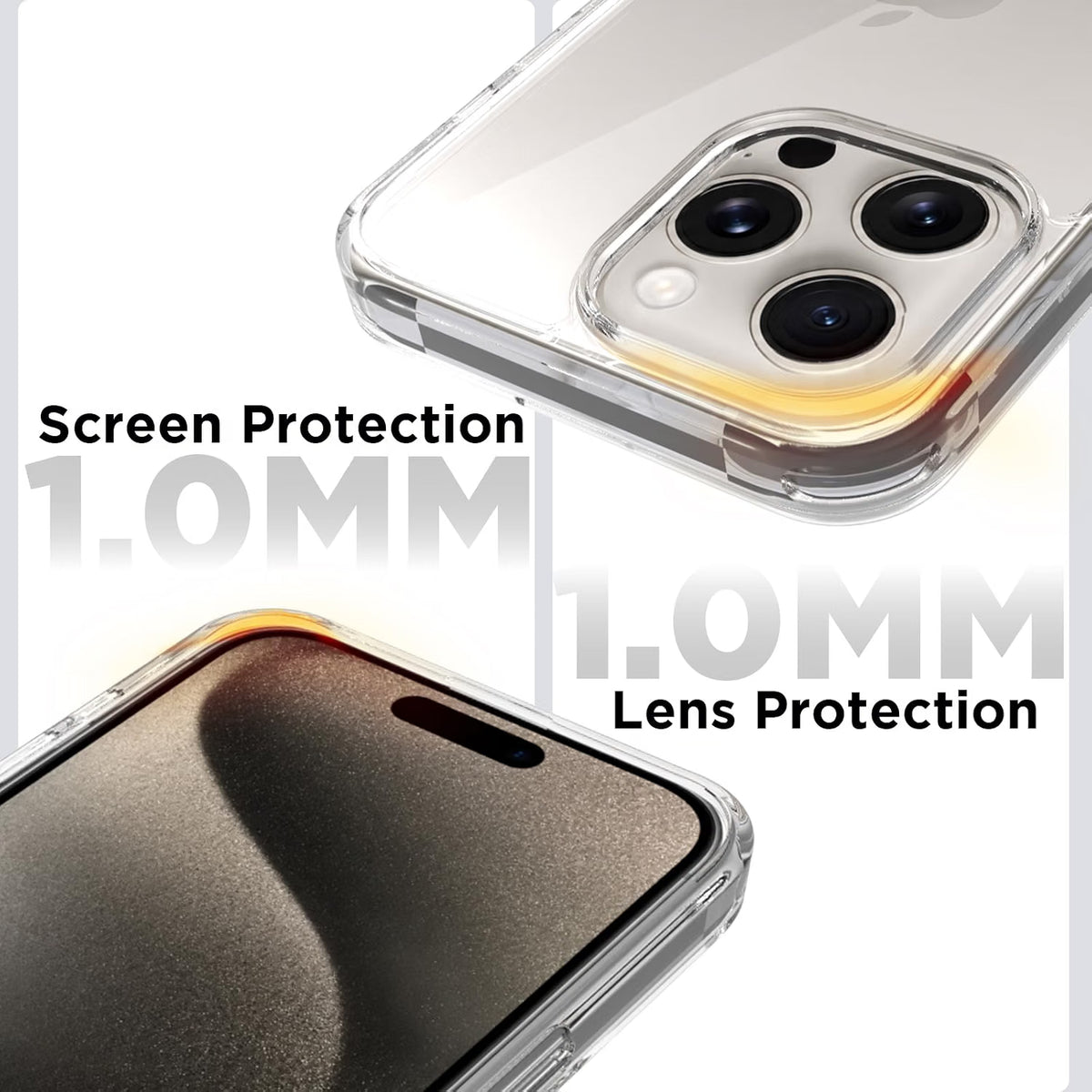 iPhone 15 Pro Max Back Cover Case | Clear Hybrid - Clear