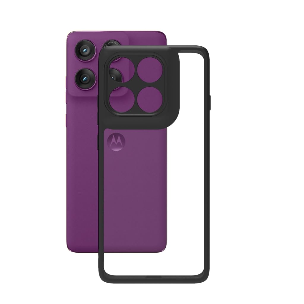 Motorola Edge 60 Pro Back Cover Case | Sleek Hybrid - Clear Black