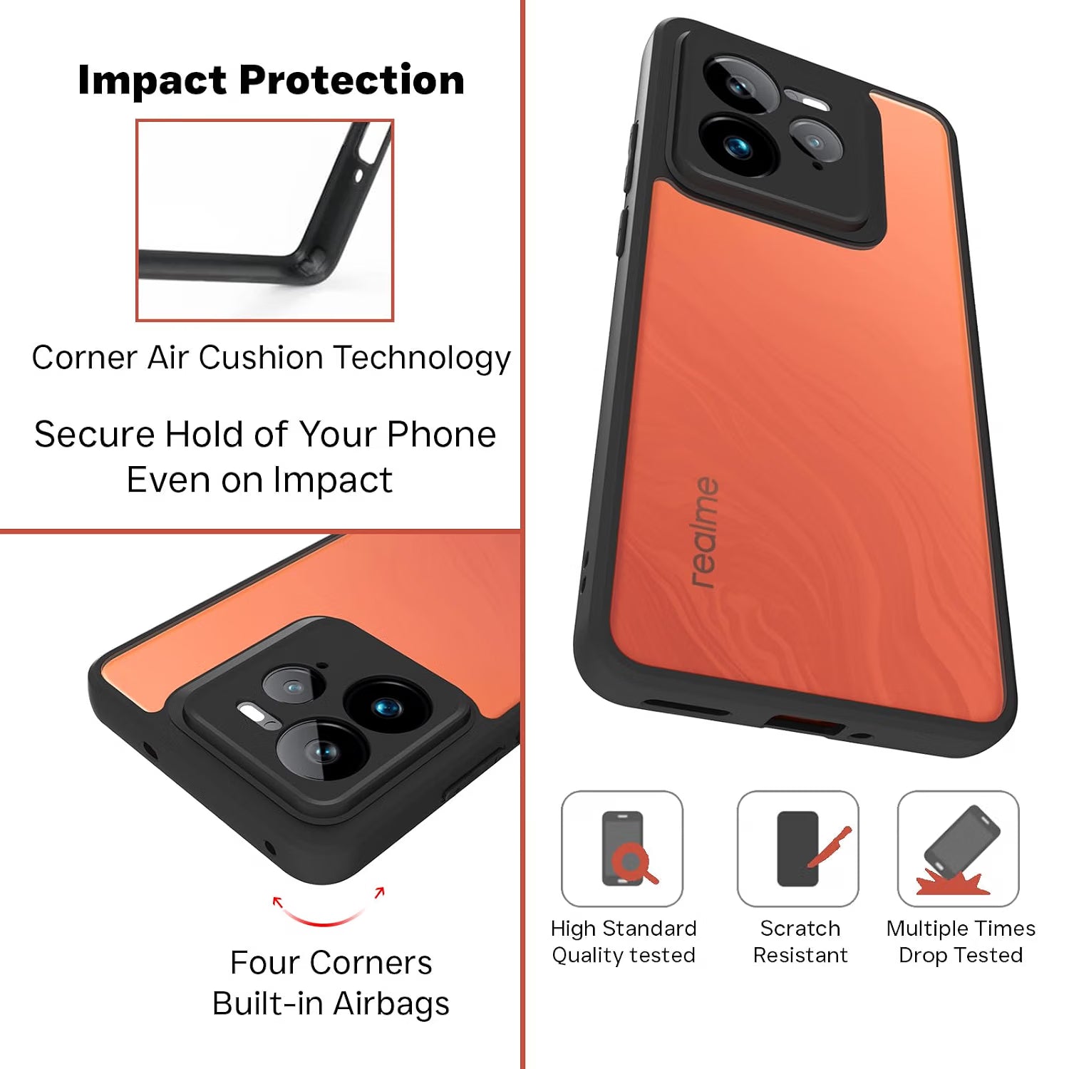 Realme GT 7 Pro 5G Back Cover Case | Sleek Hybrid - Clear Black
