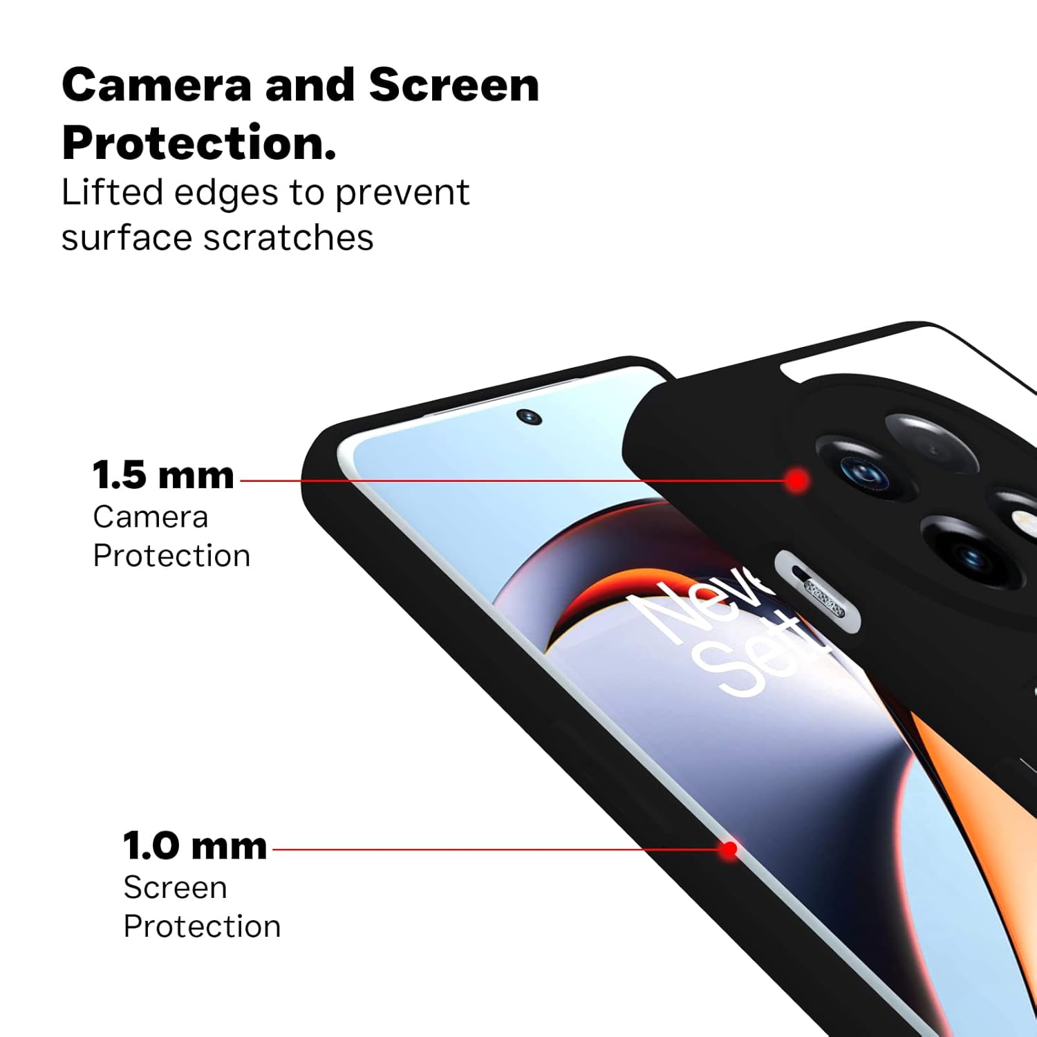 OnePlus 11 Back Cover Case | Sleek Hybrid - Clear Black