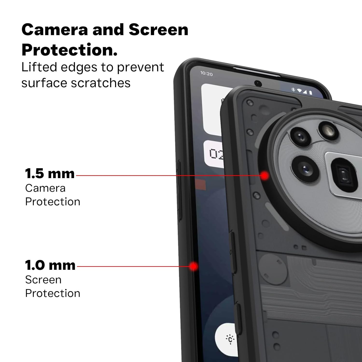 Nothing Phone 3a Pro Back Cover Case | Sleek Hybrid - Matte Black