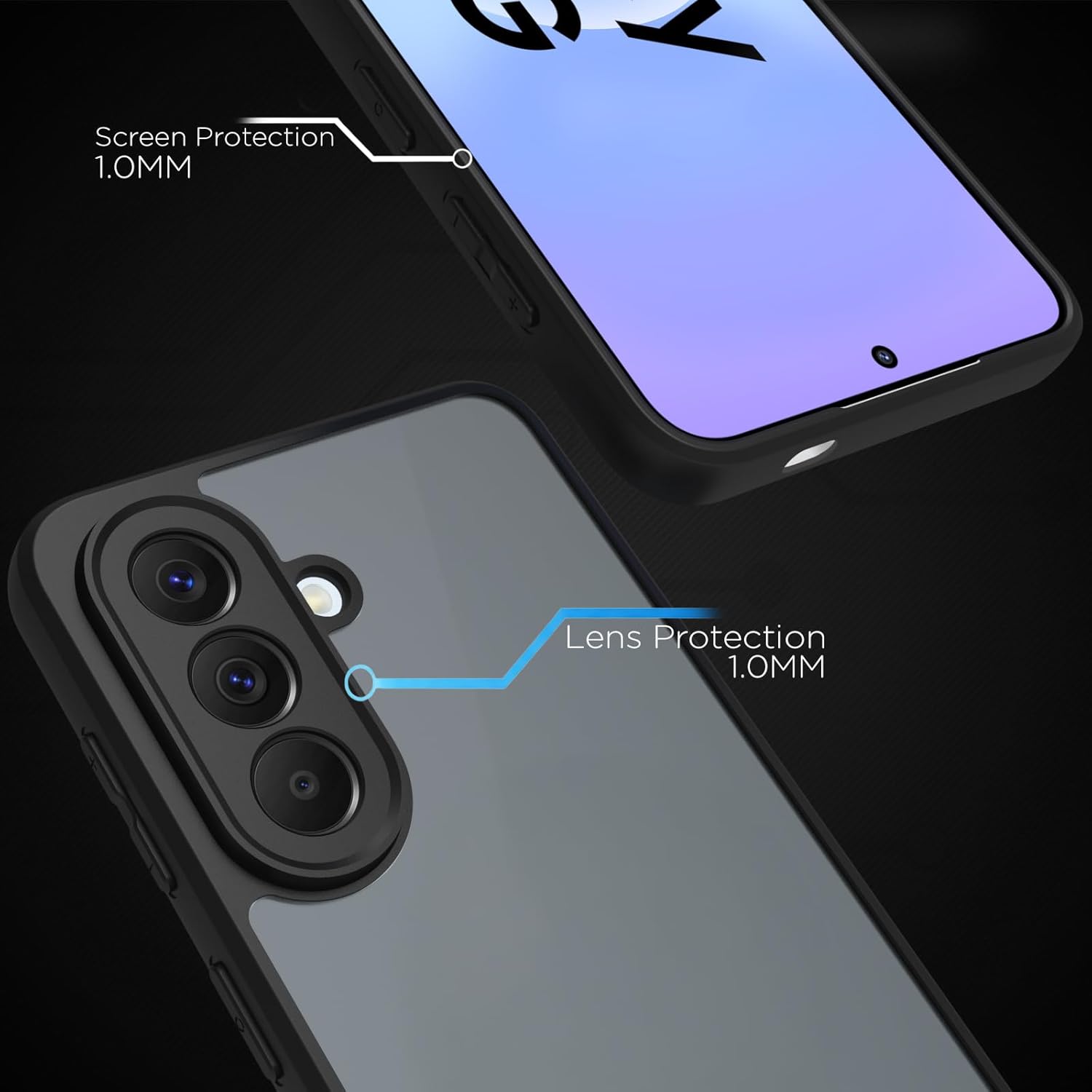 Samsung Galaxy A57 Back Cover Case | Sleek Hybrid - Matte Black