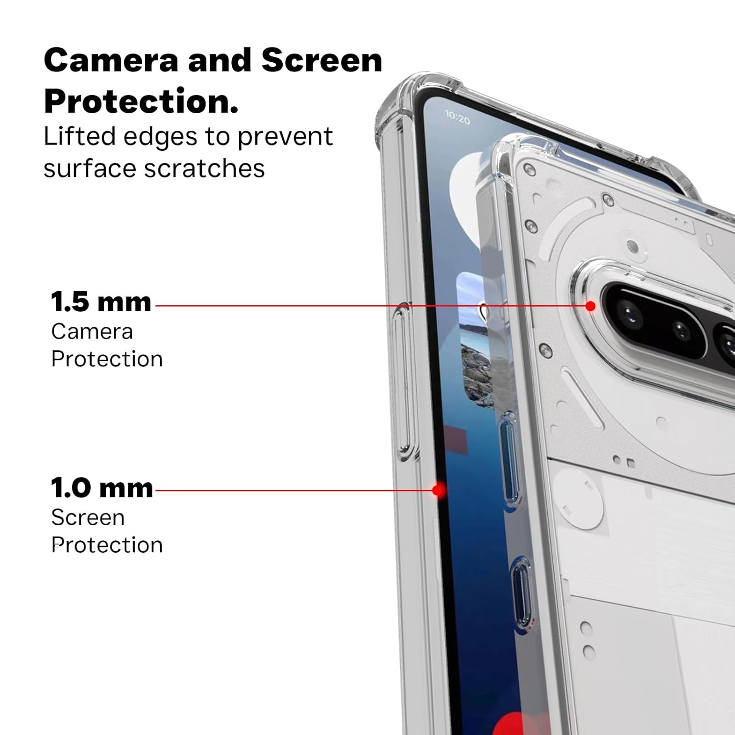 Nothing Phone 3a Back Cover Case | Clear Hybrid - Clear Transparent
