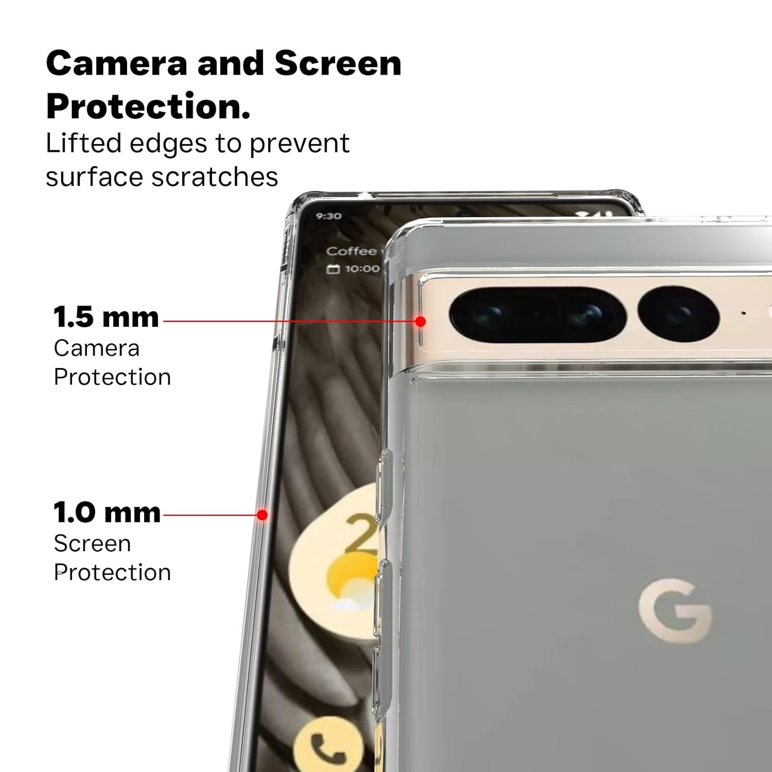 Google Pixel 7 Pro Back Cover Case | Clear Hybrid - Clear
