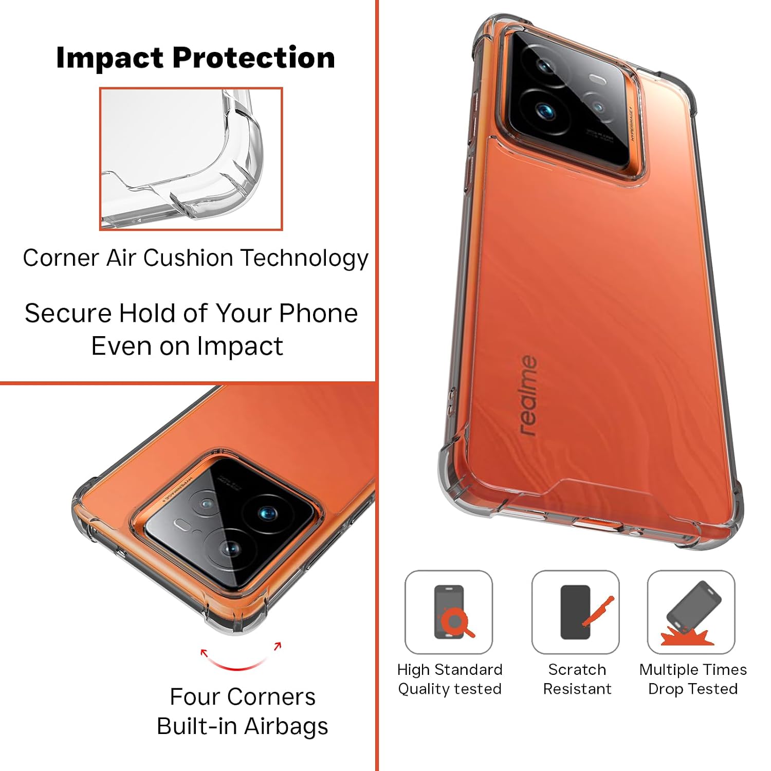 Realme GT 7 Pro Back Cover Case | Clear Hybrid - Clear