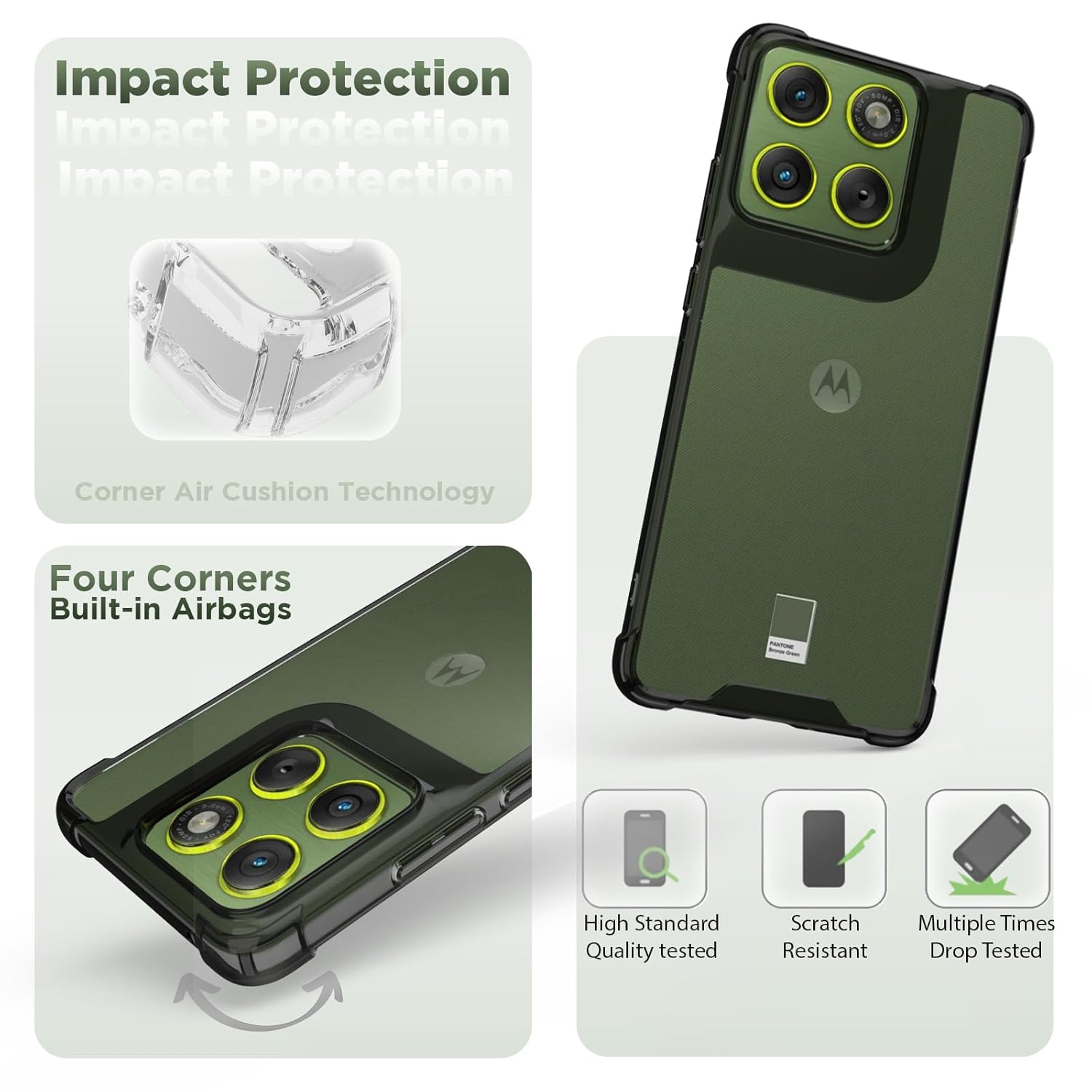 Moto Edge 70 5G Back Cover Case | Clear Hybrid - Clear Smoke