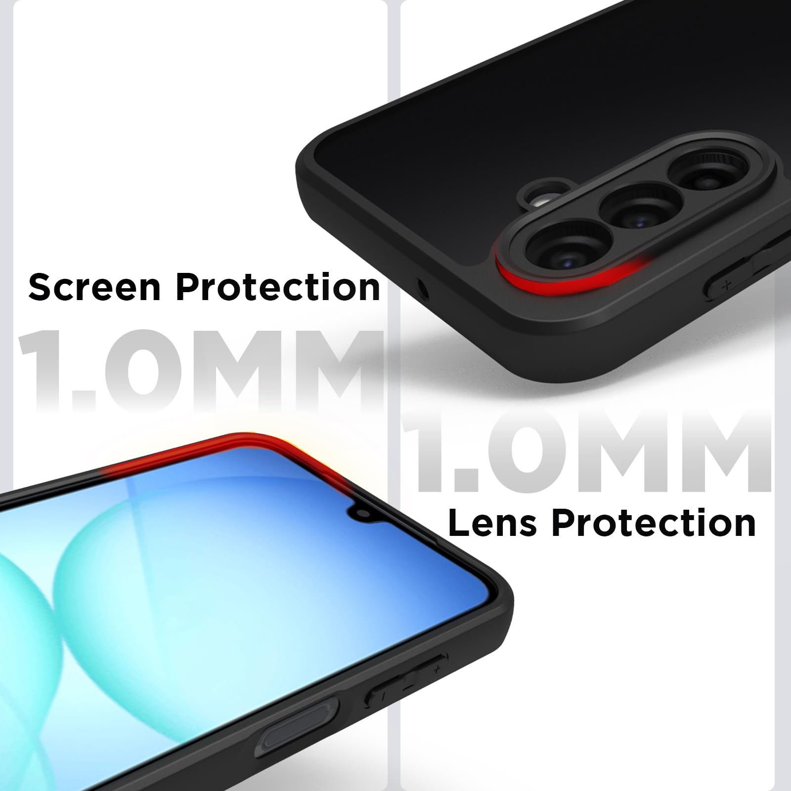 Samsung Galaxy A17 5G / M17 5G / F17 5G Back Cover Case | Sleek Hybrid - Matte Black