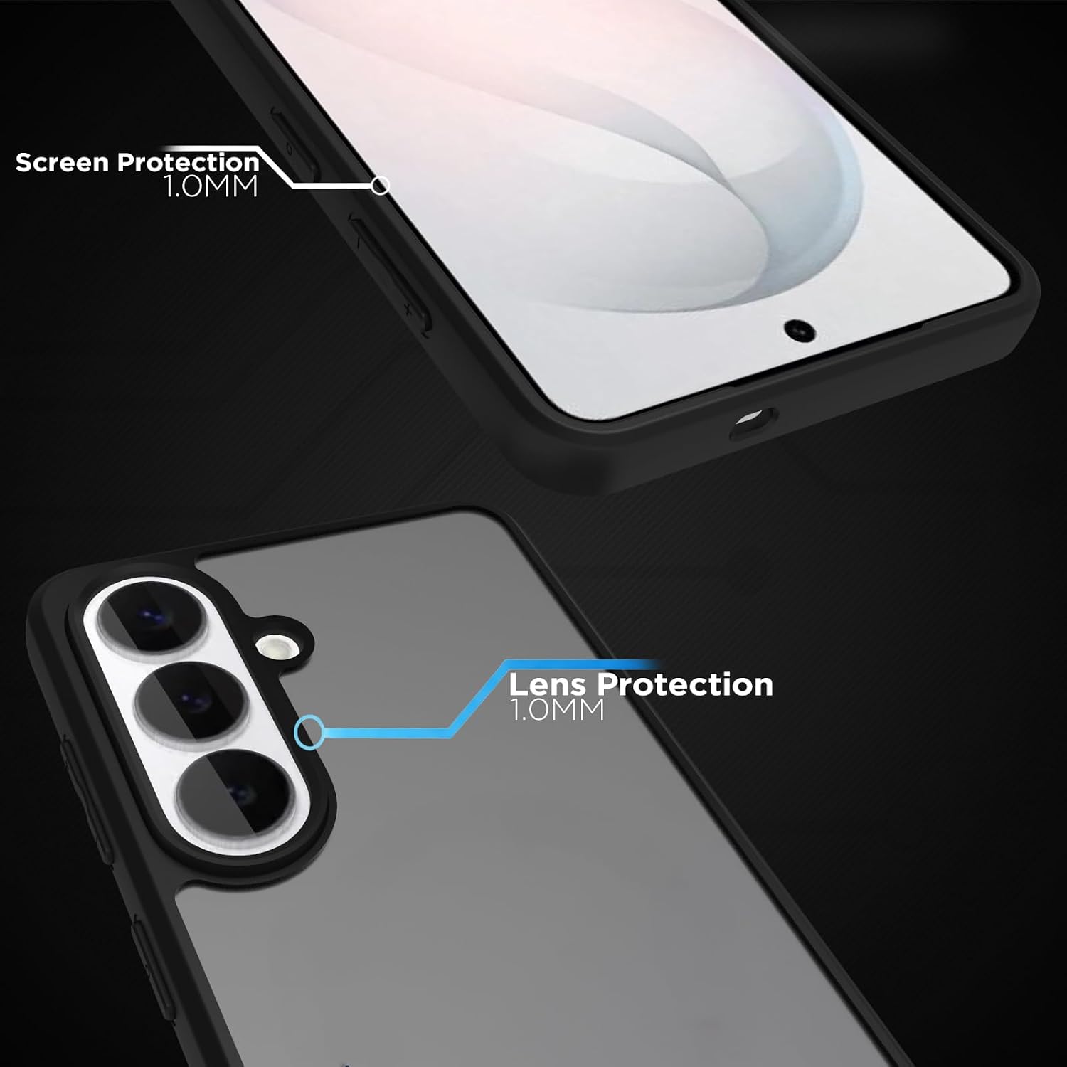 Samsung Galaxy S26 Plus Back Cover Case | Sleek Hybrid - Matte Black