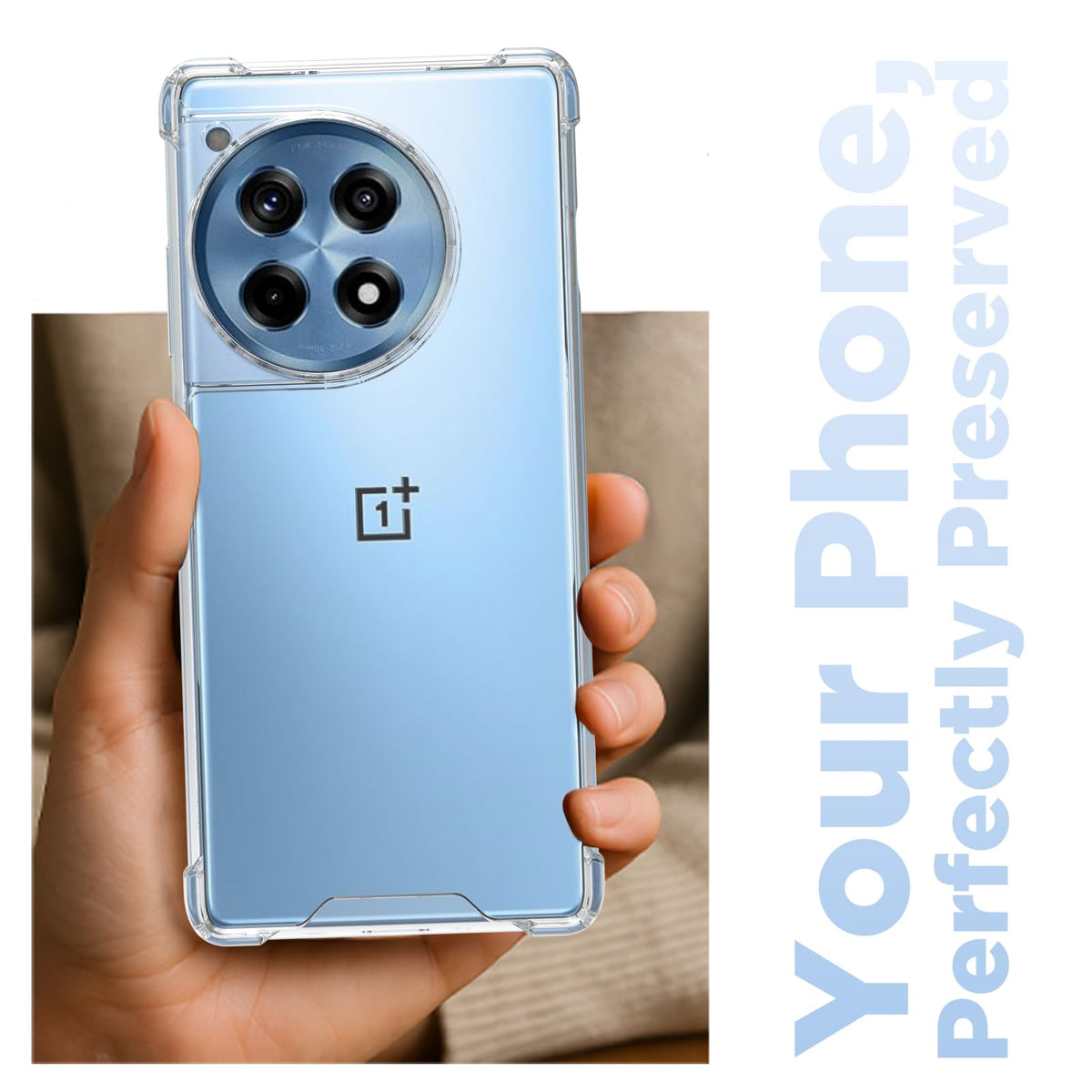 OnePlus 12R Back Cover Case | Clear Hybrid - Clear