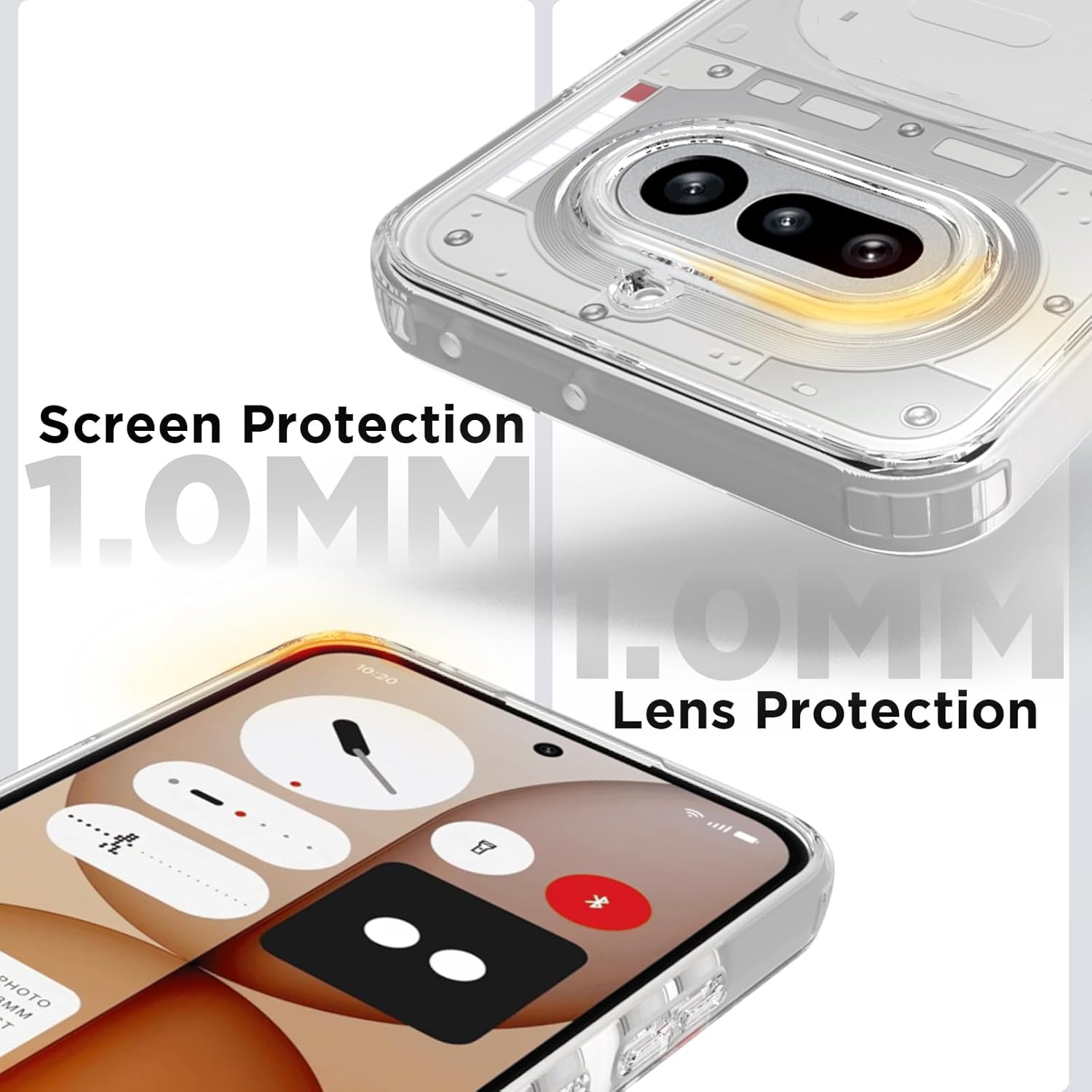 Nothing Phone 4a 5G Back Cover Case | Clear Hybrid - Clear