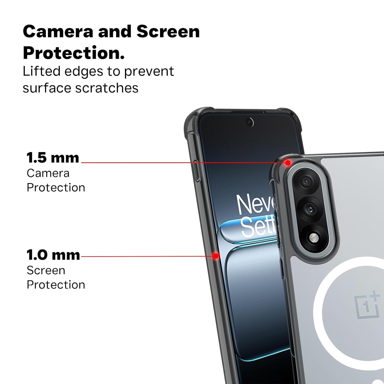 OnePlus Nord 5 5G Back Cover Case | Clear Hybrid - Clear Smoke Magnetic