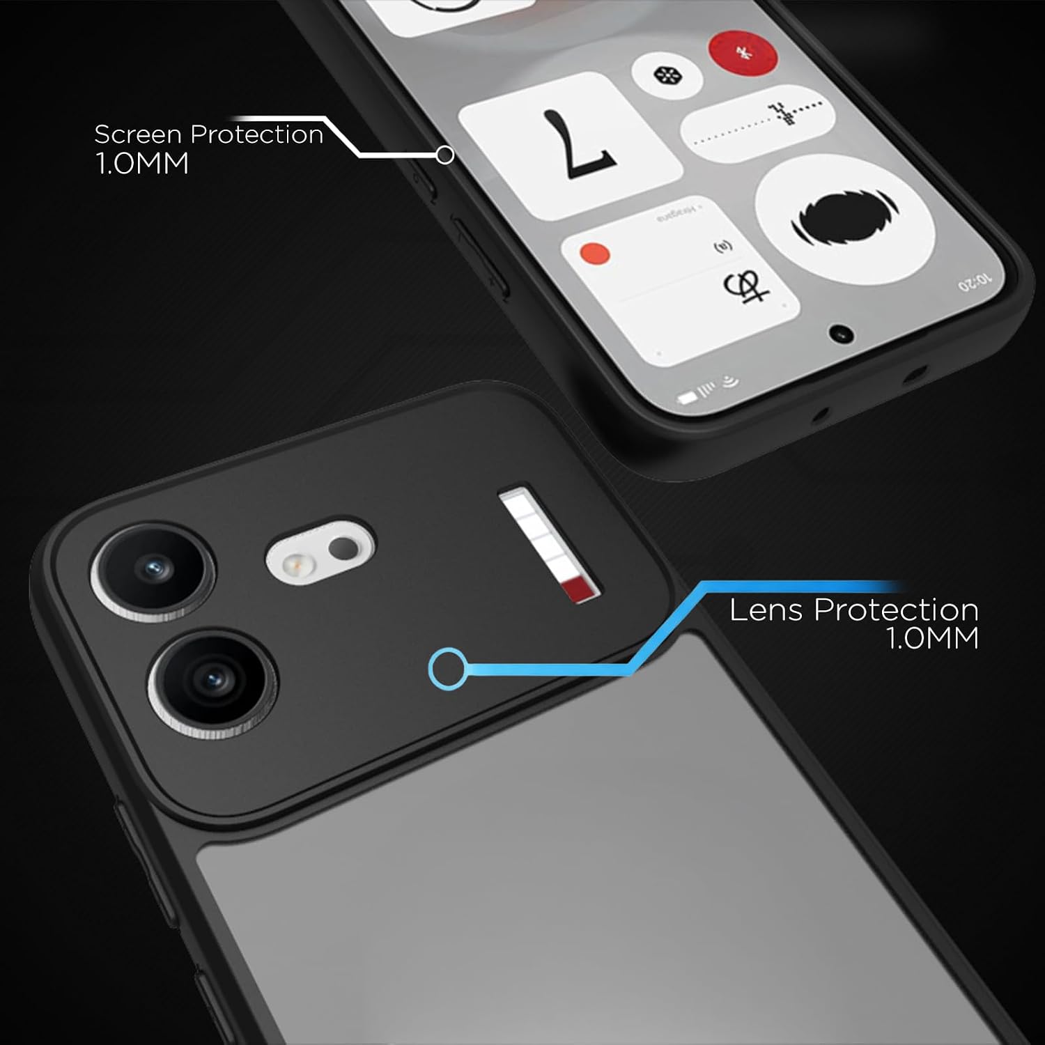 Nothing Phone 4b Back Cover Case | Sleek Hybrid - Matte Black