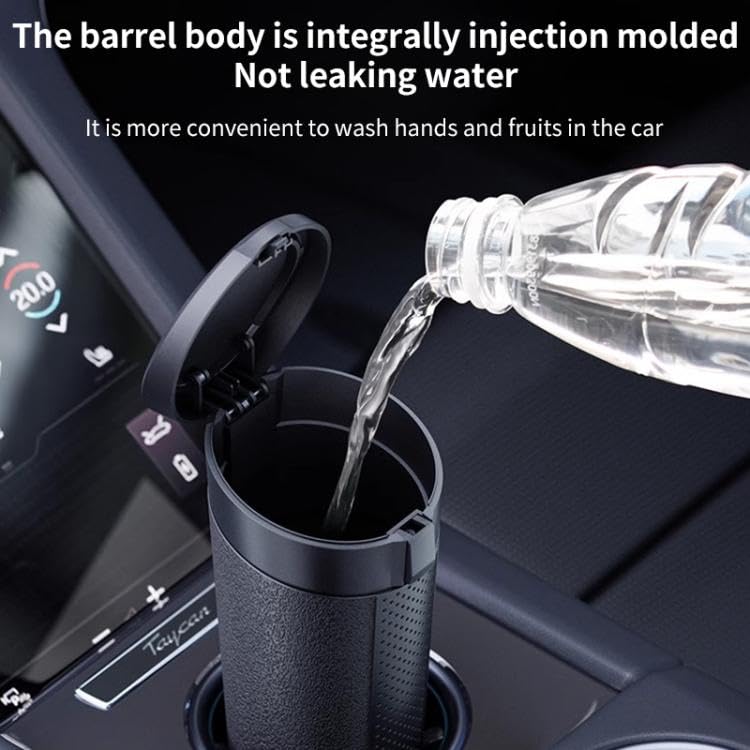 Car Trash Can | Mini Waterproof Cup Holder Dustbin - Black