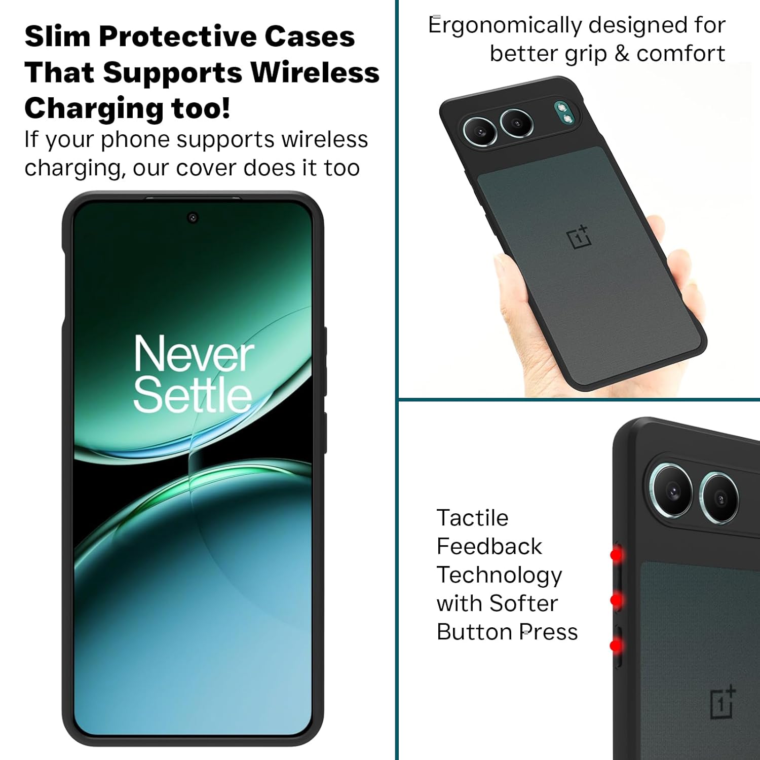 OnePlus Nord 4 5G Back Cover Case | Sleek Hybrid - Matte Black