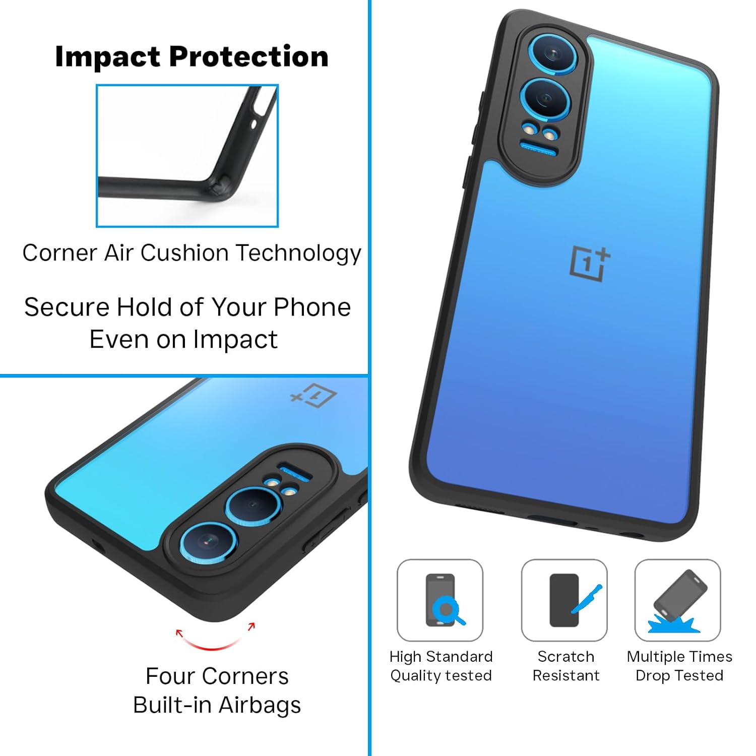 OnePlus Nord CE 4 Lite 5G Back Cover Case | Sleek Hybrid - Clear